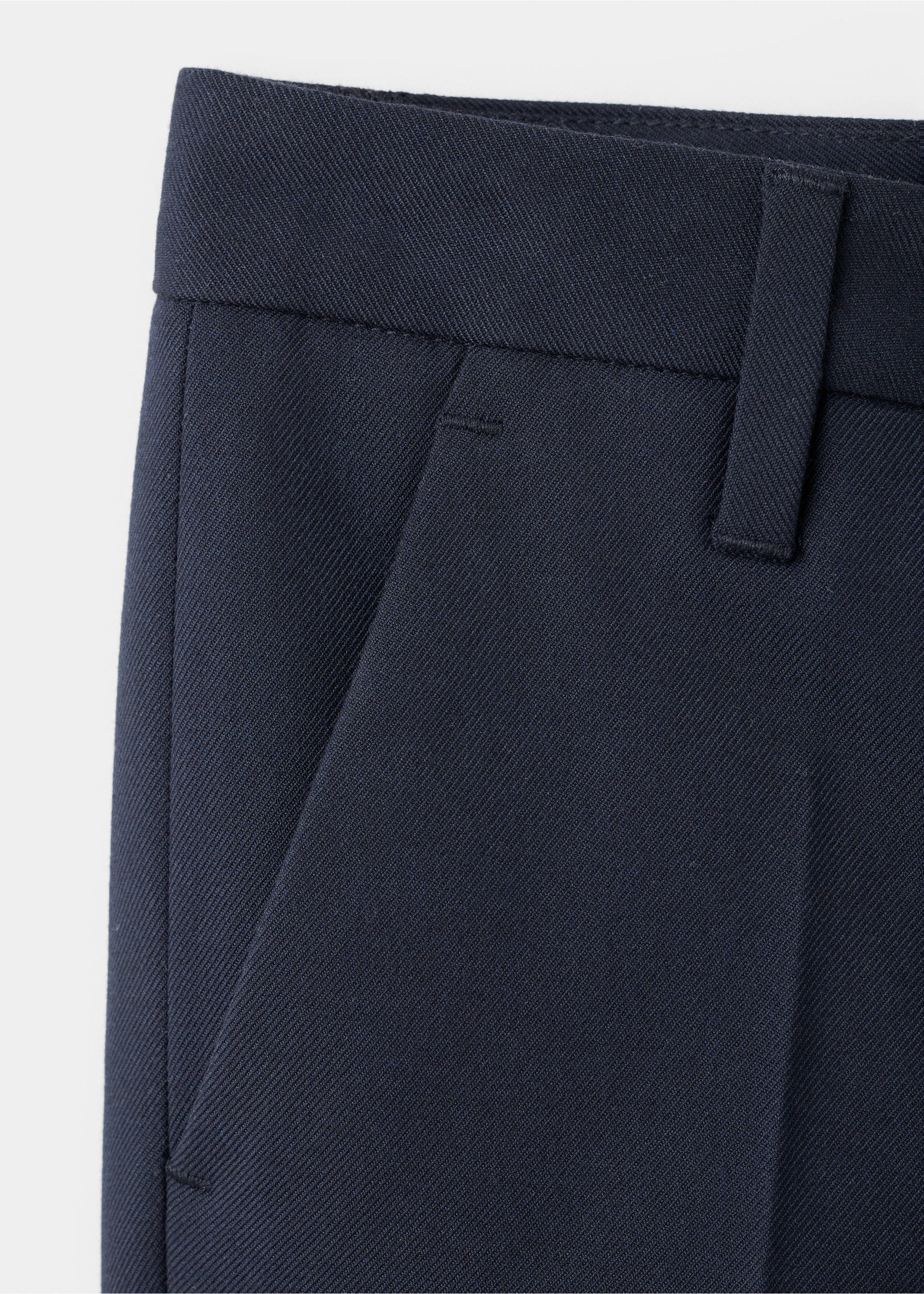 Pantalón recto traje - Detalle del artículo 8, Azul marino oscuro. Ref: 17097759-00.