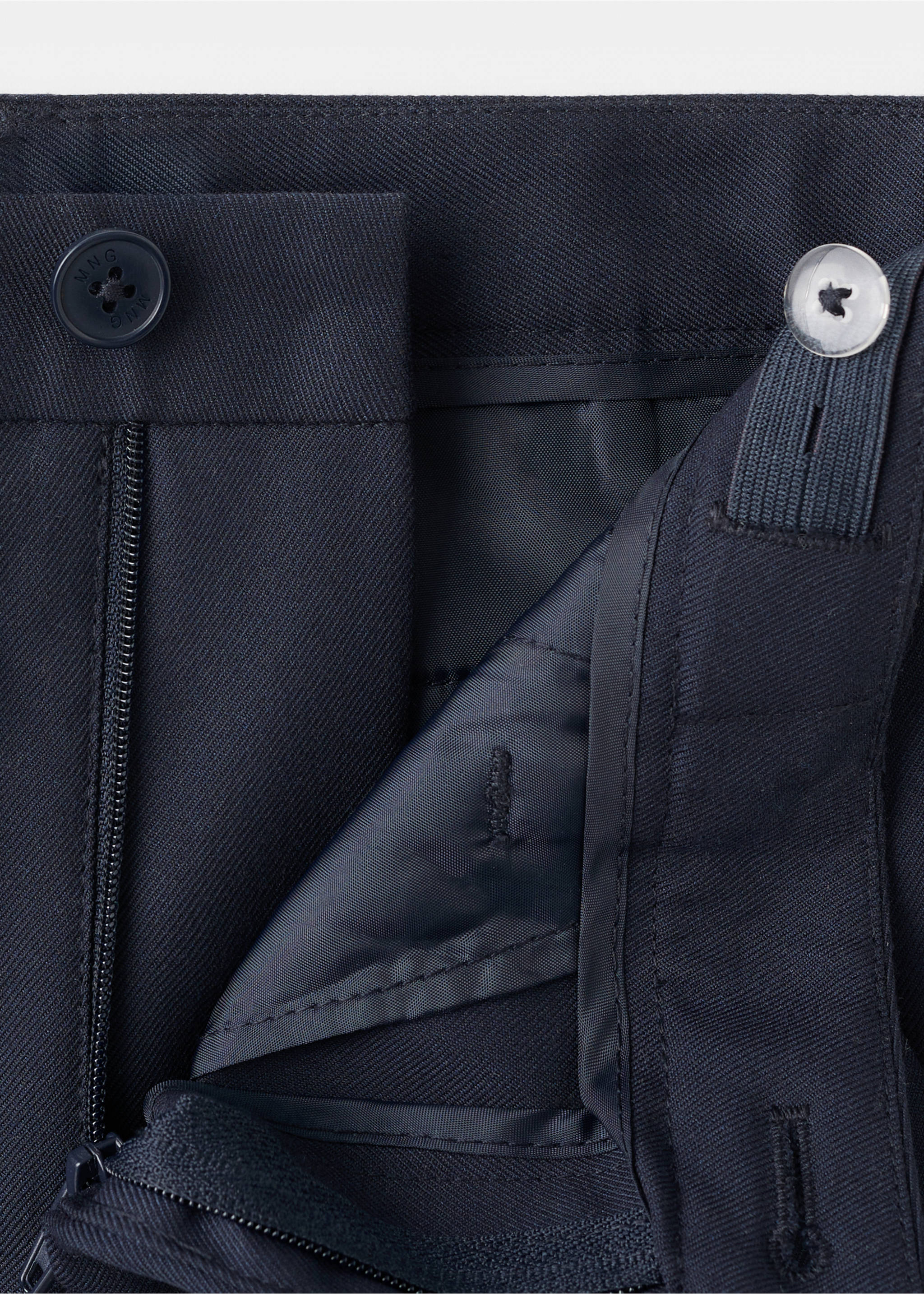 Pantalón recto traje - Detalle del artículo 0, Azul marino oscuro. Ref: 17097759-00.