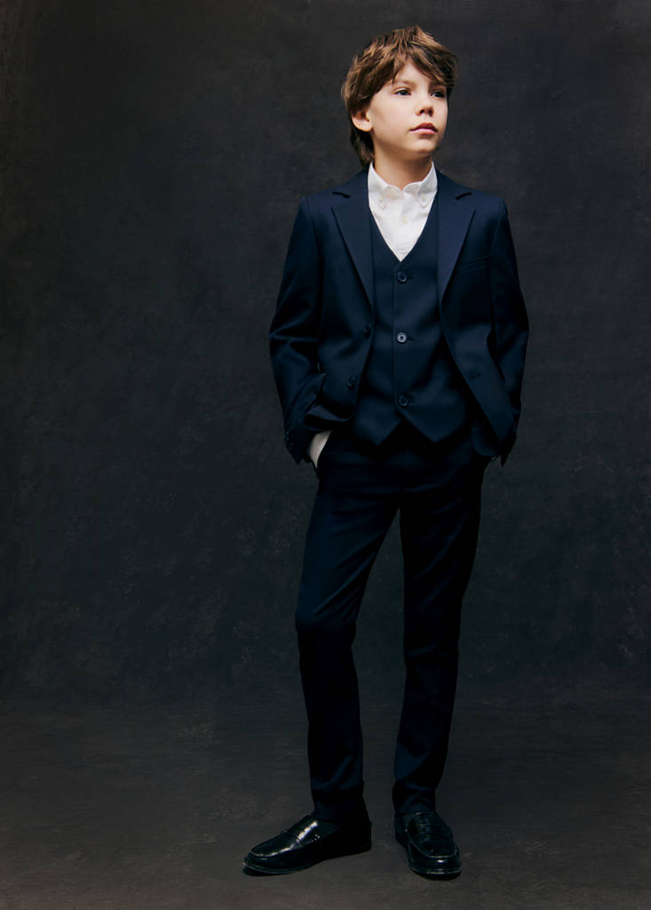Straight suit trousers — Dark Navy