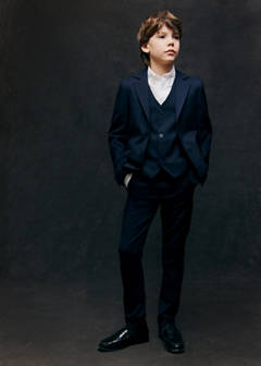 Straight suit trousers — Dark Navy 1