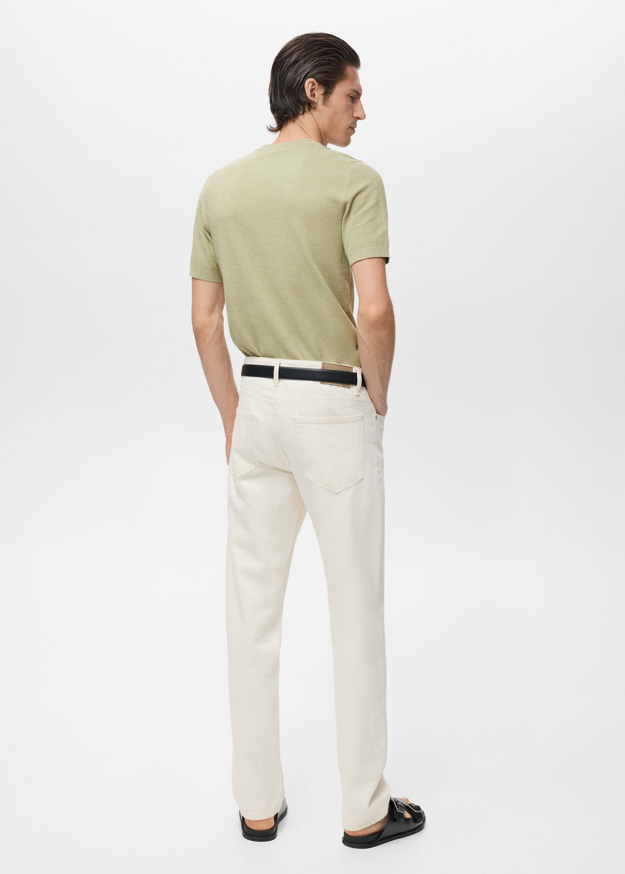 Cotton fine-knit t-shirt - Reverse of the article