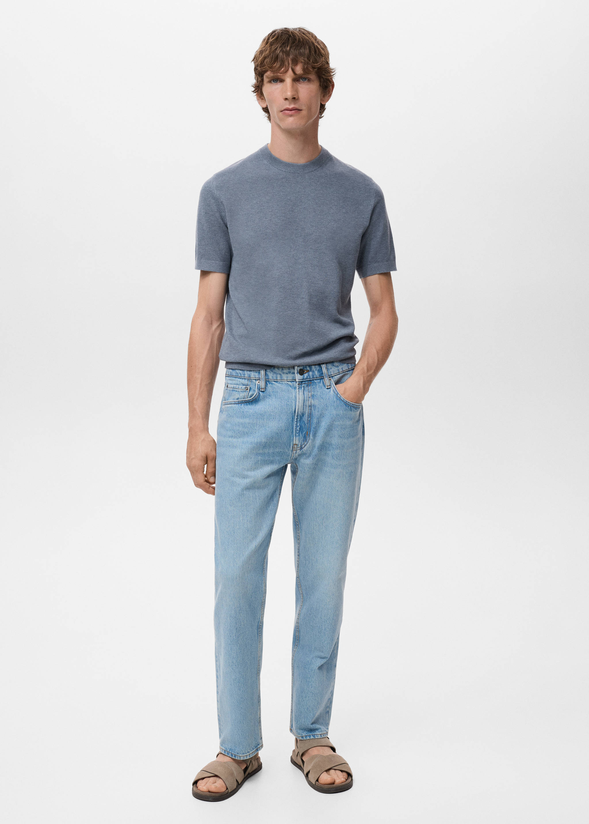 Cotton fine-knit t-shirt - General plane