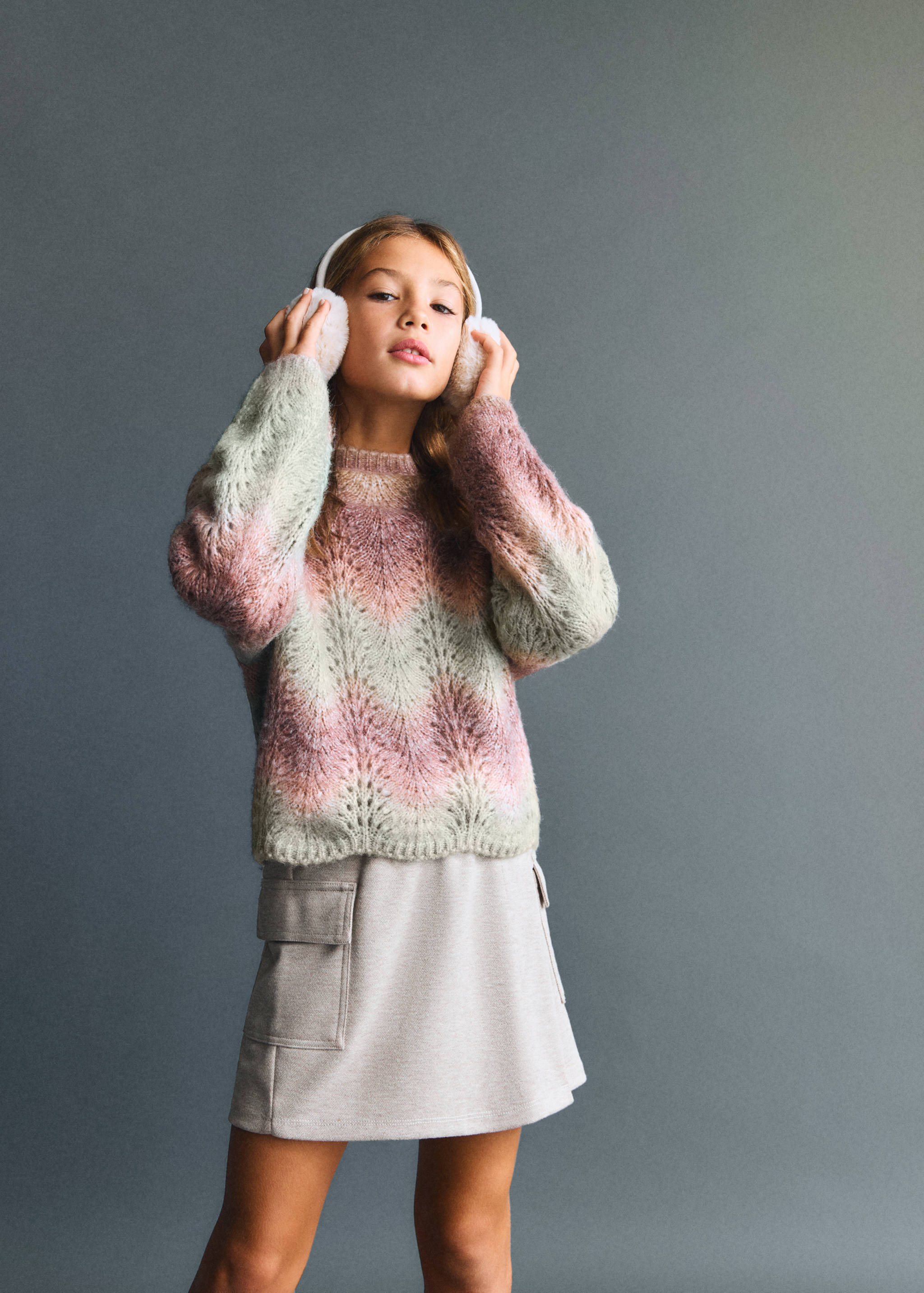 Falda pantalón bolsillos cargo - Plano medio