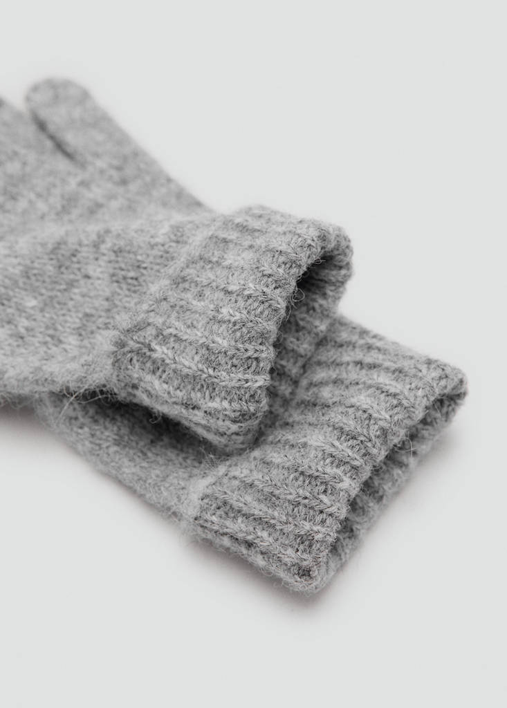 Knitted gloves — Medium Heather Grey