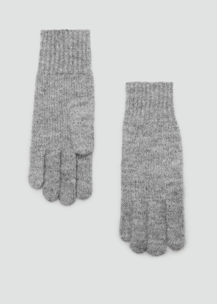 Knitted gloves — Medium Heather Grey