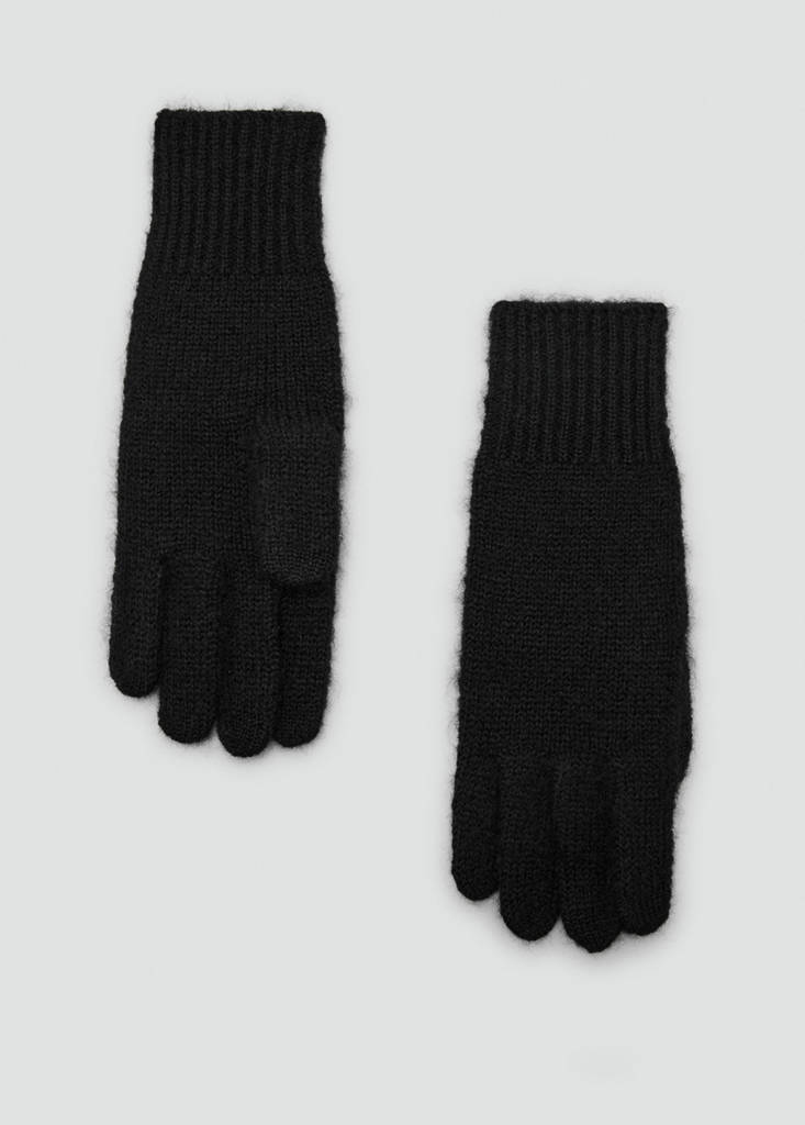 Knitted gloves — Black