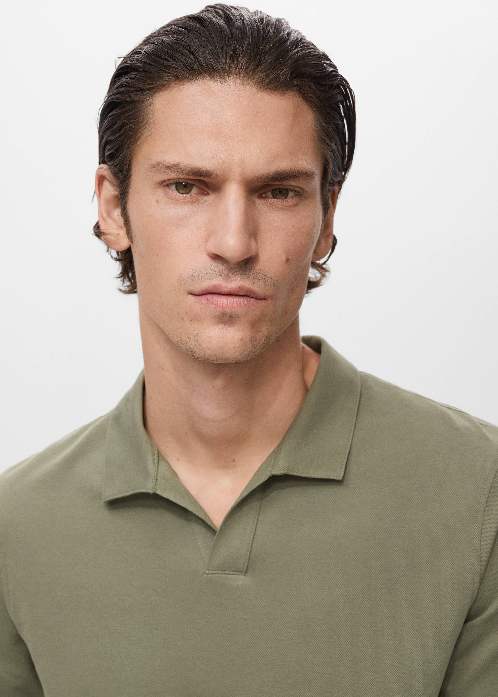 Cotton piqué polo shirt - Details of the article 1