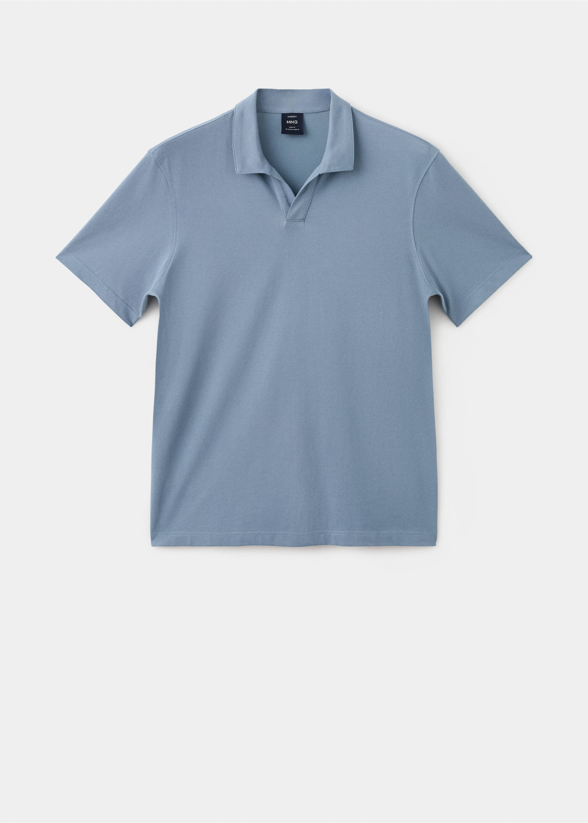 Polo coton piqué - Article sans modèle, Bleu indigo. Ref: 17097766-00.