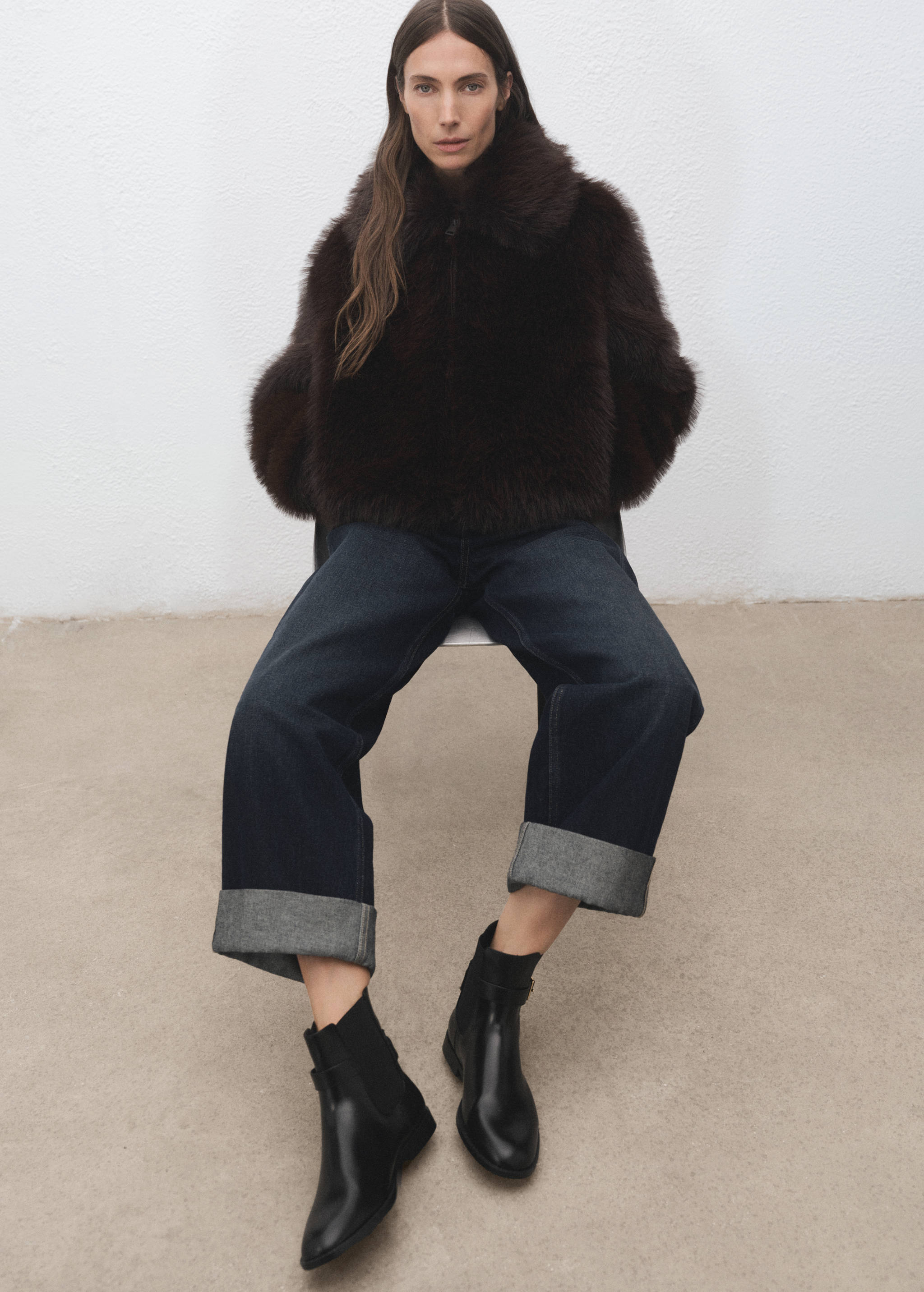 Ankle boots with elastic panel and buckle - General plane