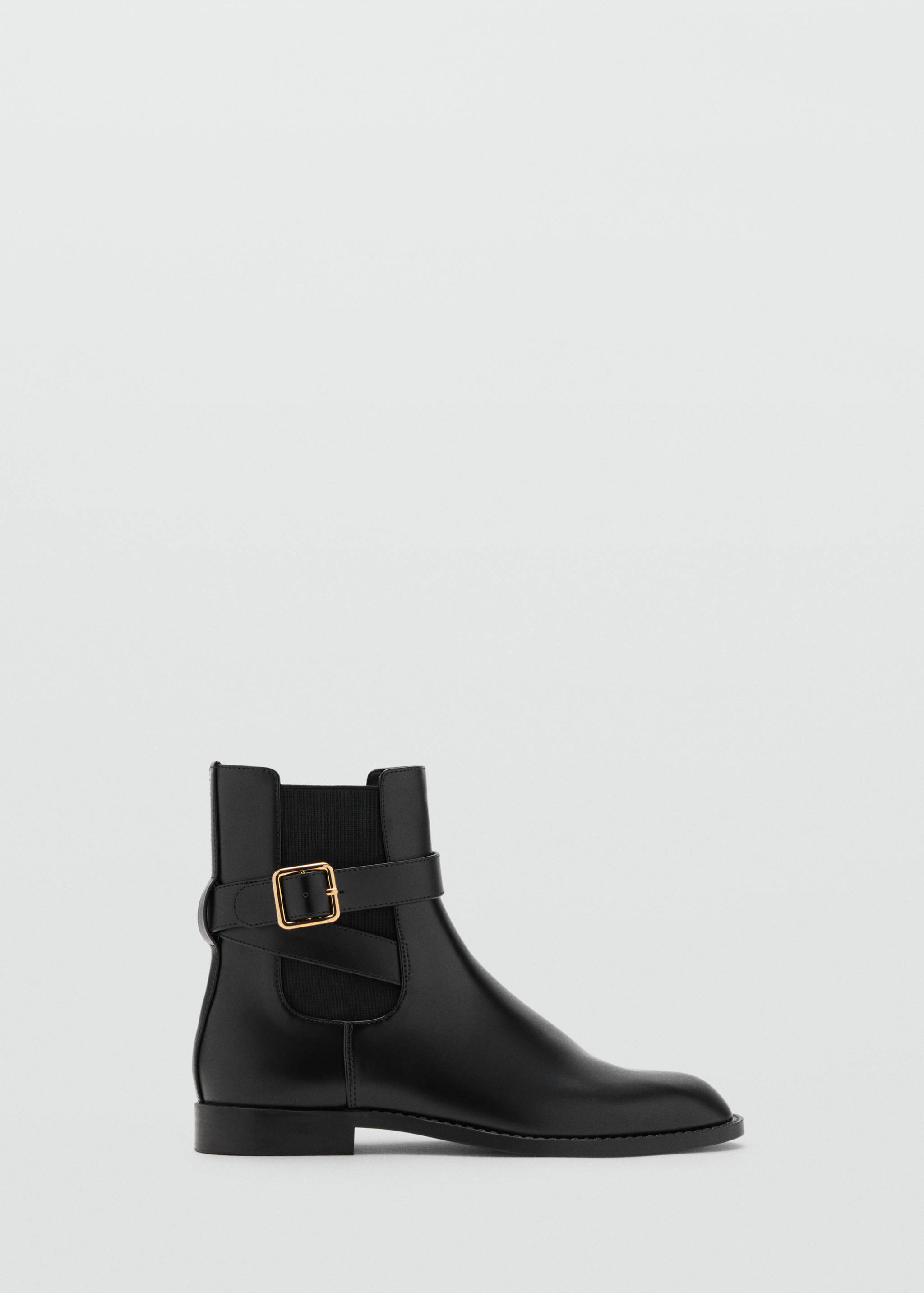Ankle boots with elastic panel and buckle - Article without model