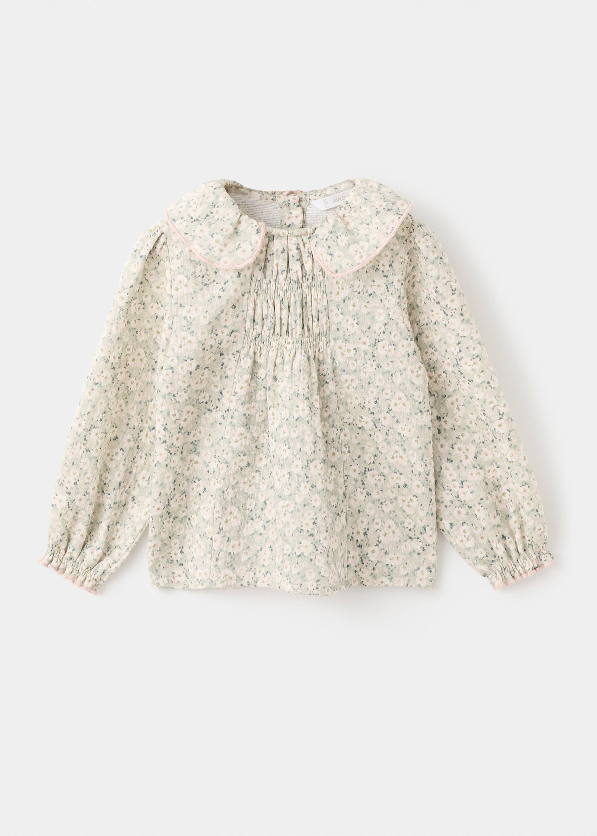 Blusa algodón floral - Artículo sin modelo, Verde pastel. Ref: 17097773-00.