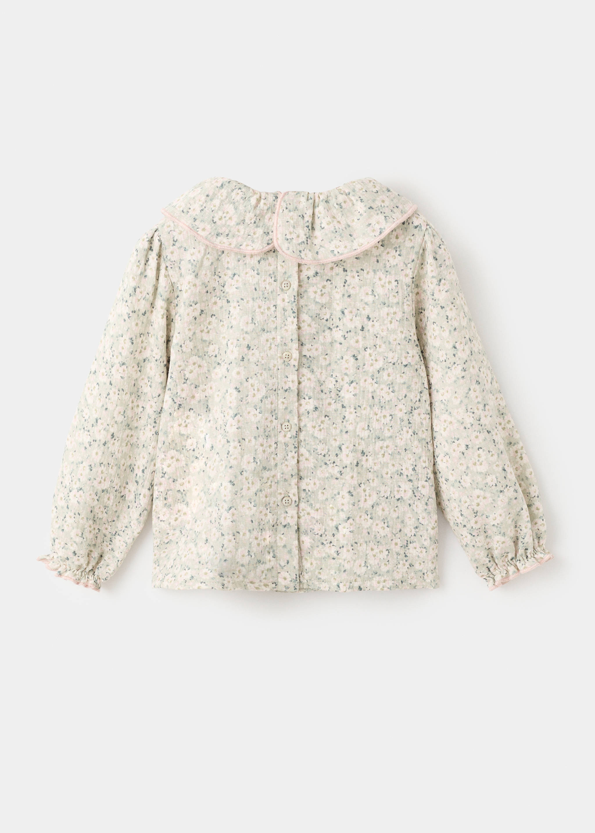 Floral cotton blouse - Reverse of the article