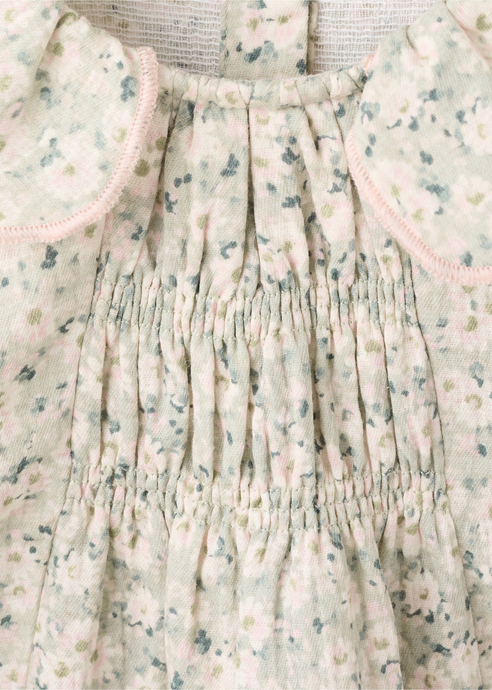 Blusa algodón floral - Detalle del artículo 8, Verde pastel. Ref: 17097773-00.