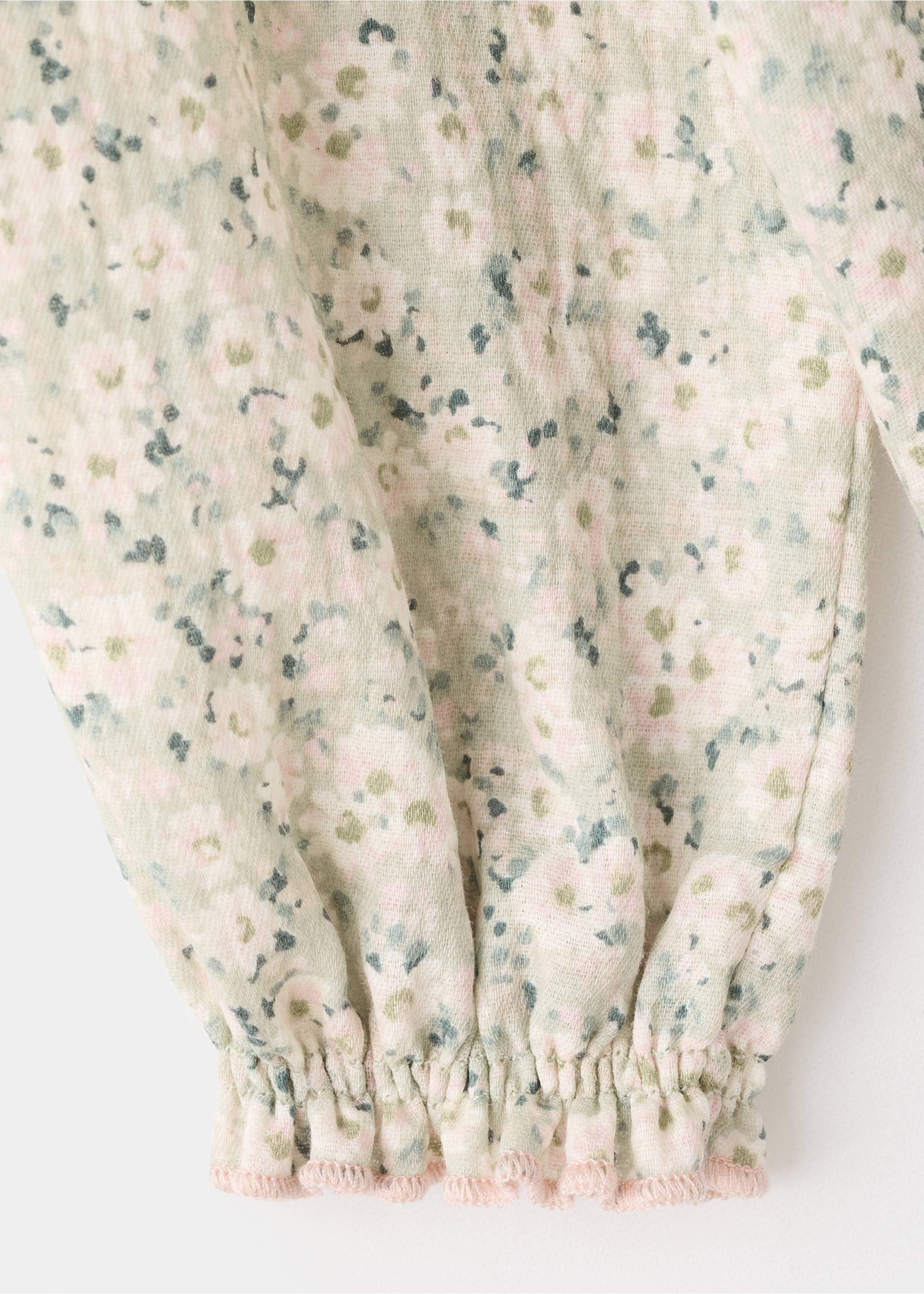 Blusa algodón floral - Detalle del artículo 0, Verde pastel. Ref: 17097773-00.