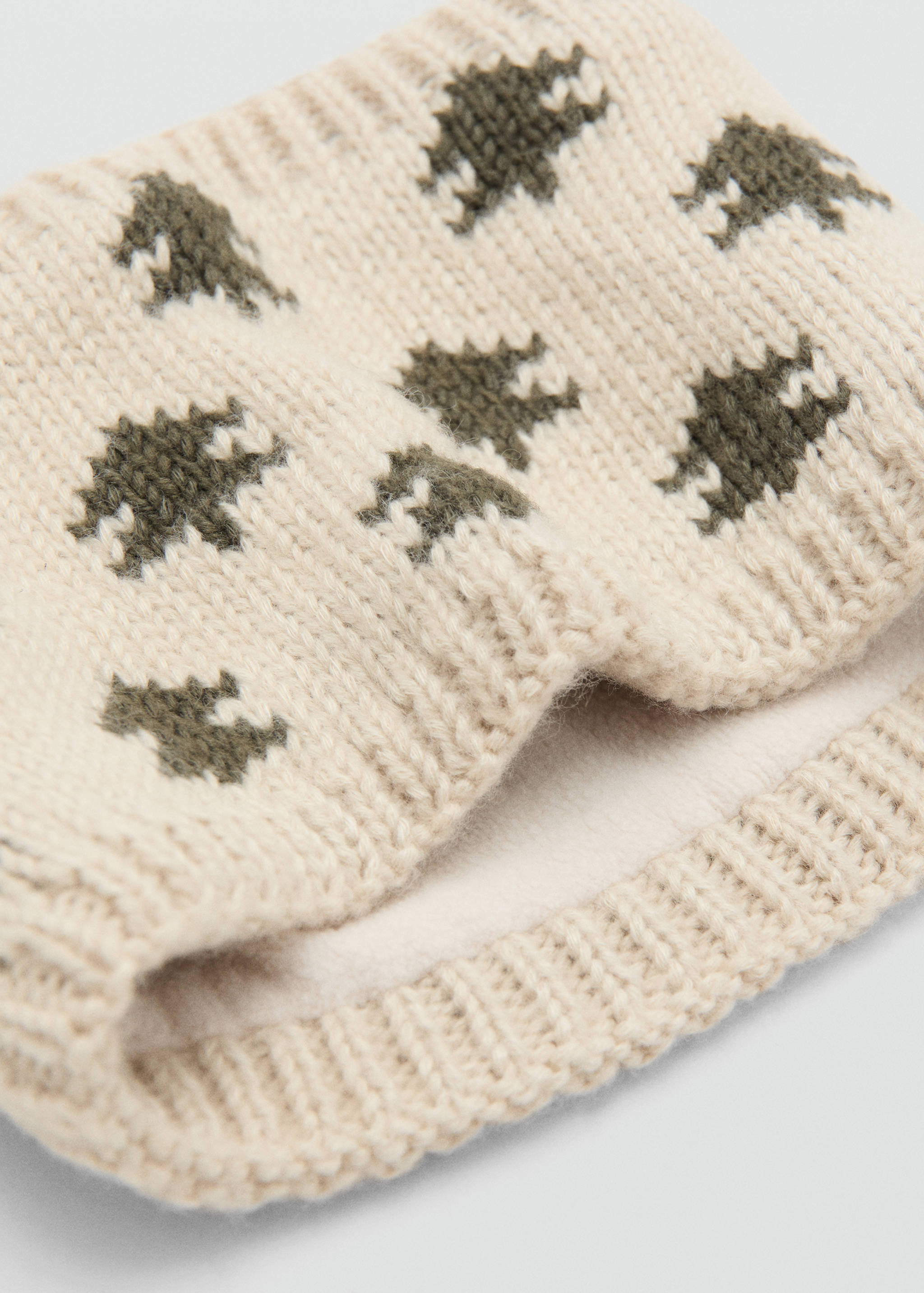 Embroidered knitted scarf - Medium plane