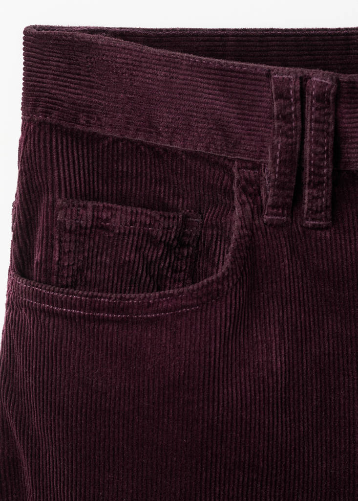Wide leg corduroy jeans — Wine
