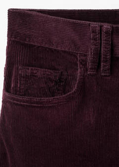 Wide leg corduroy jeans — Wine 10