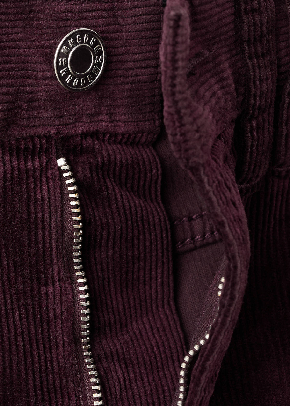Wide leg corduroy jeans — Wine