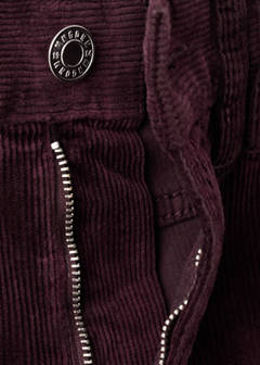 Wide leg corduroy jeans — Wine 11