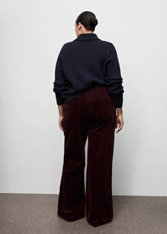 Wide leg corduroy jeans — Wine 7
