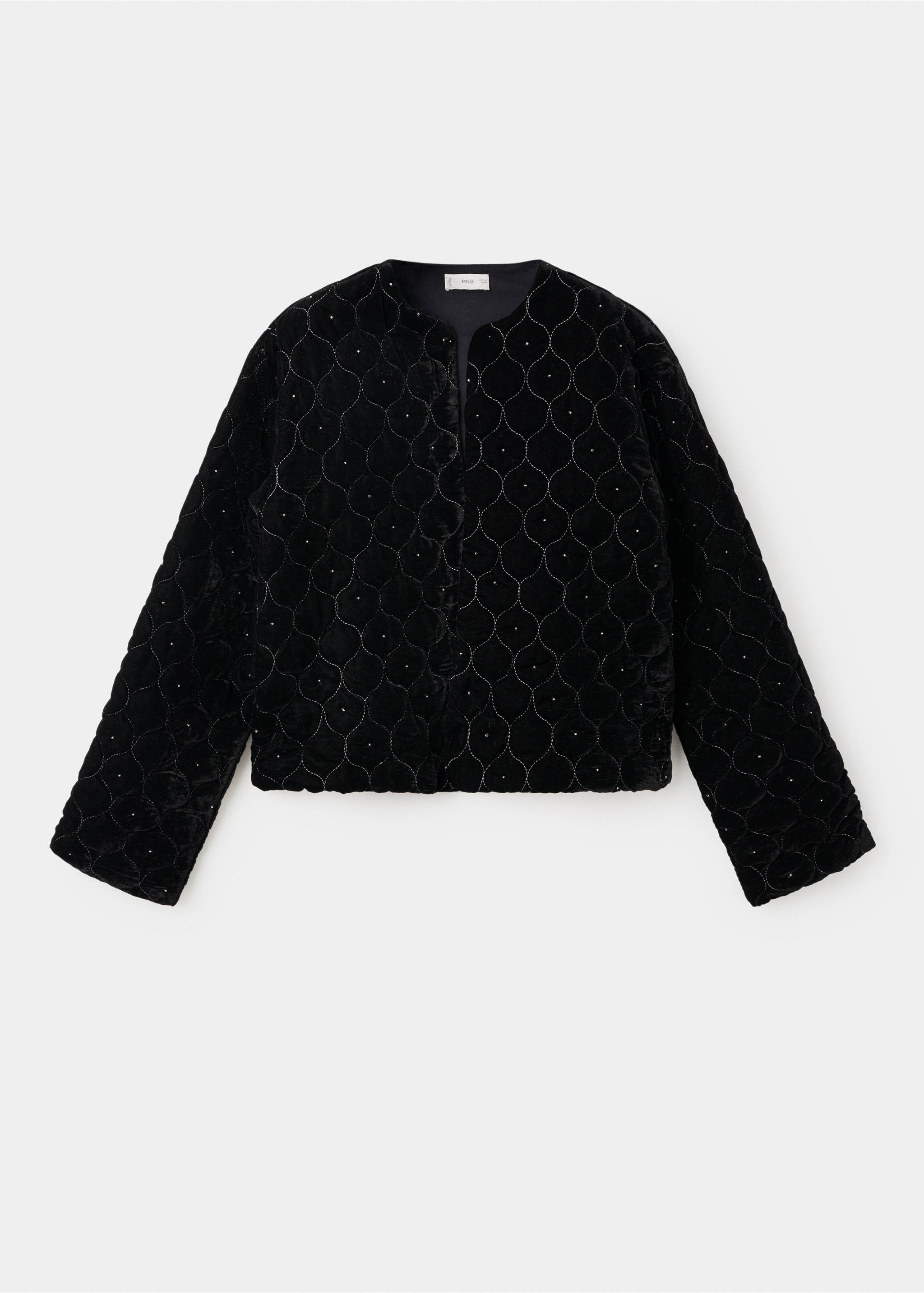 Veste velours perlée - Article sans modèle, Noir. Ref: 17097783-00.