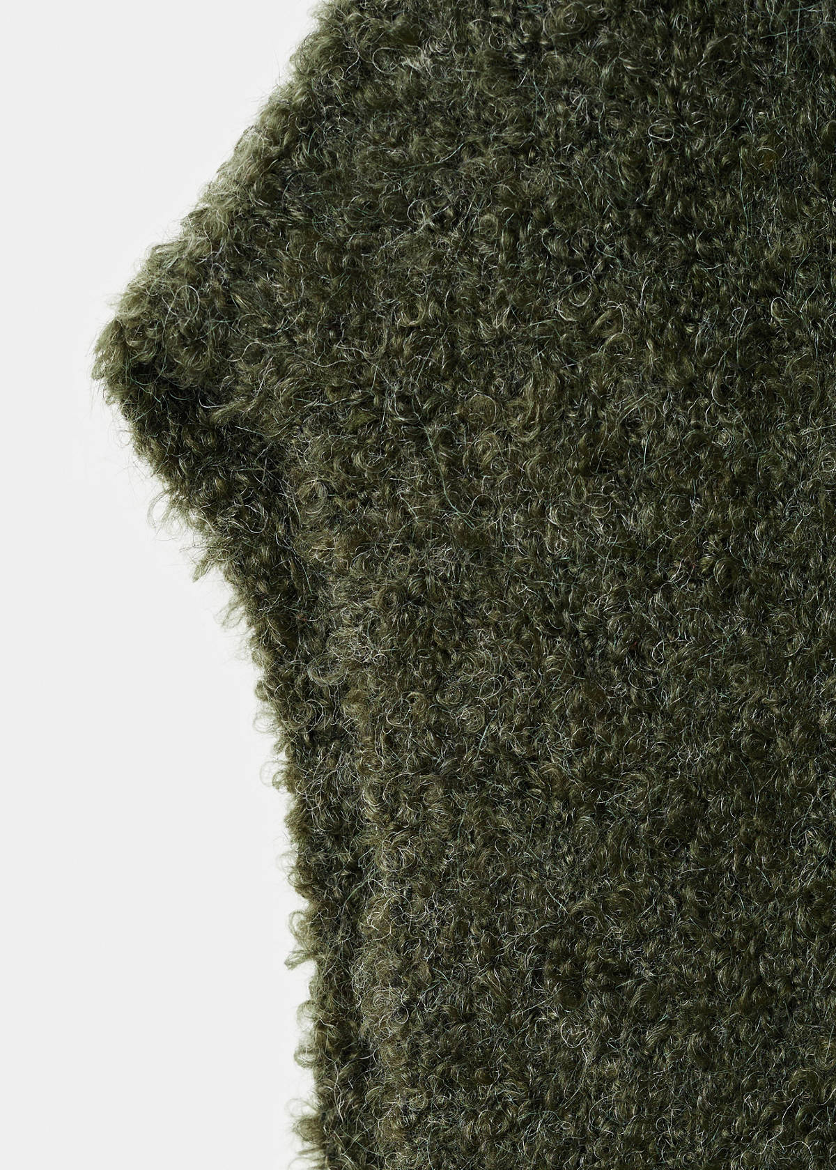 Turtleneck knitted gilet — Dark Green