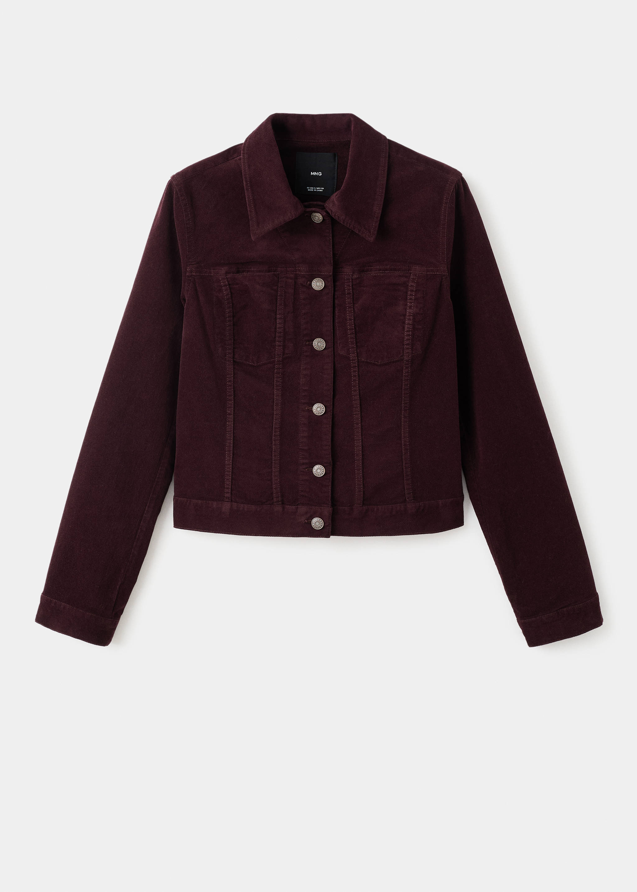 Velvet bomber jacket with stitching - Article without model