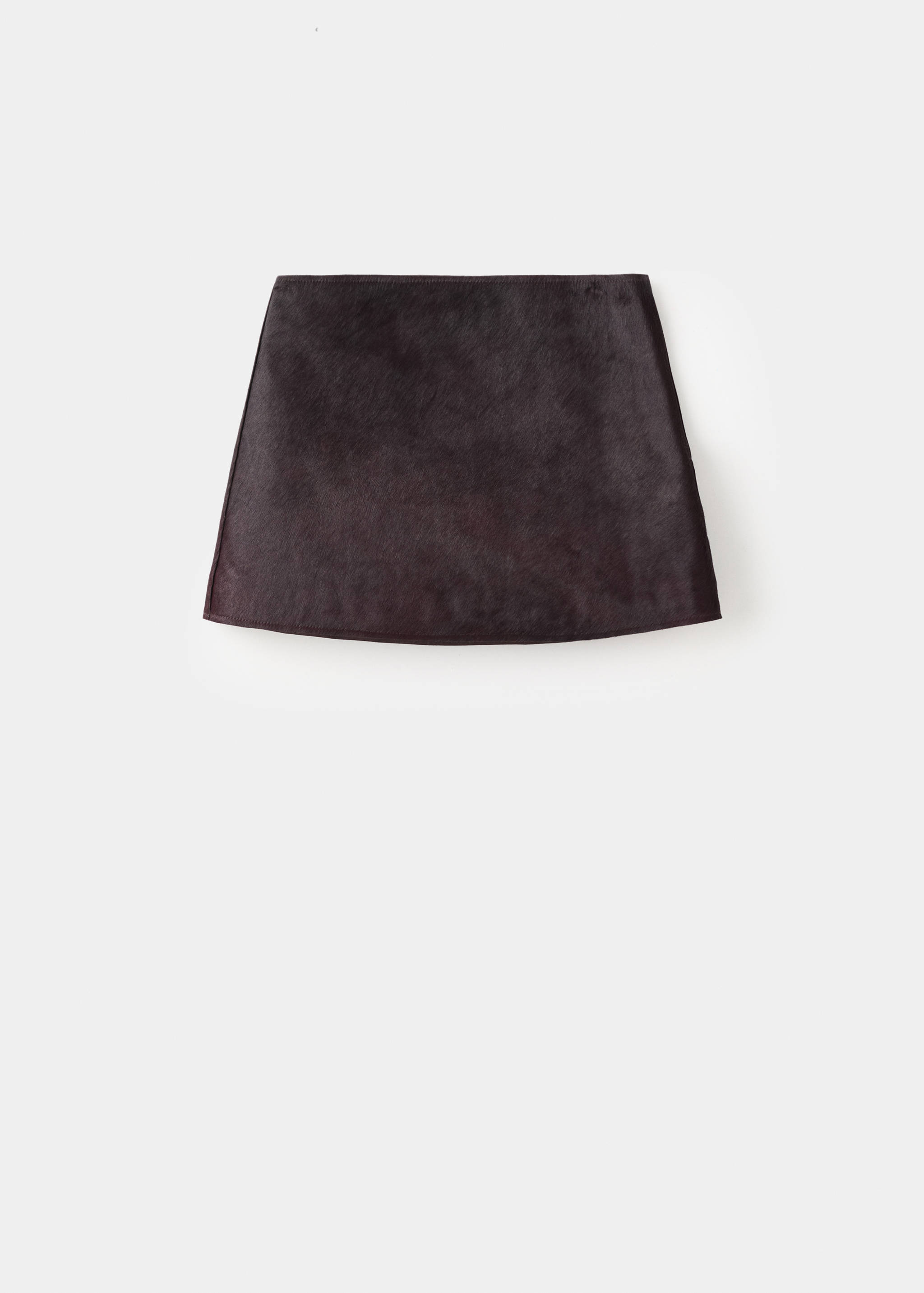 Leather mini-skirt with fur - Article without model