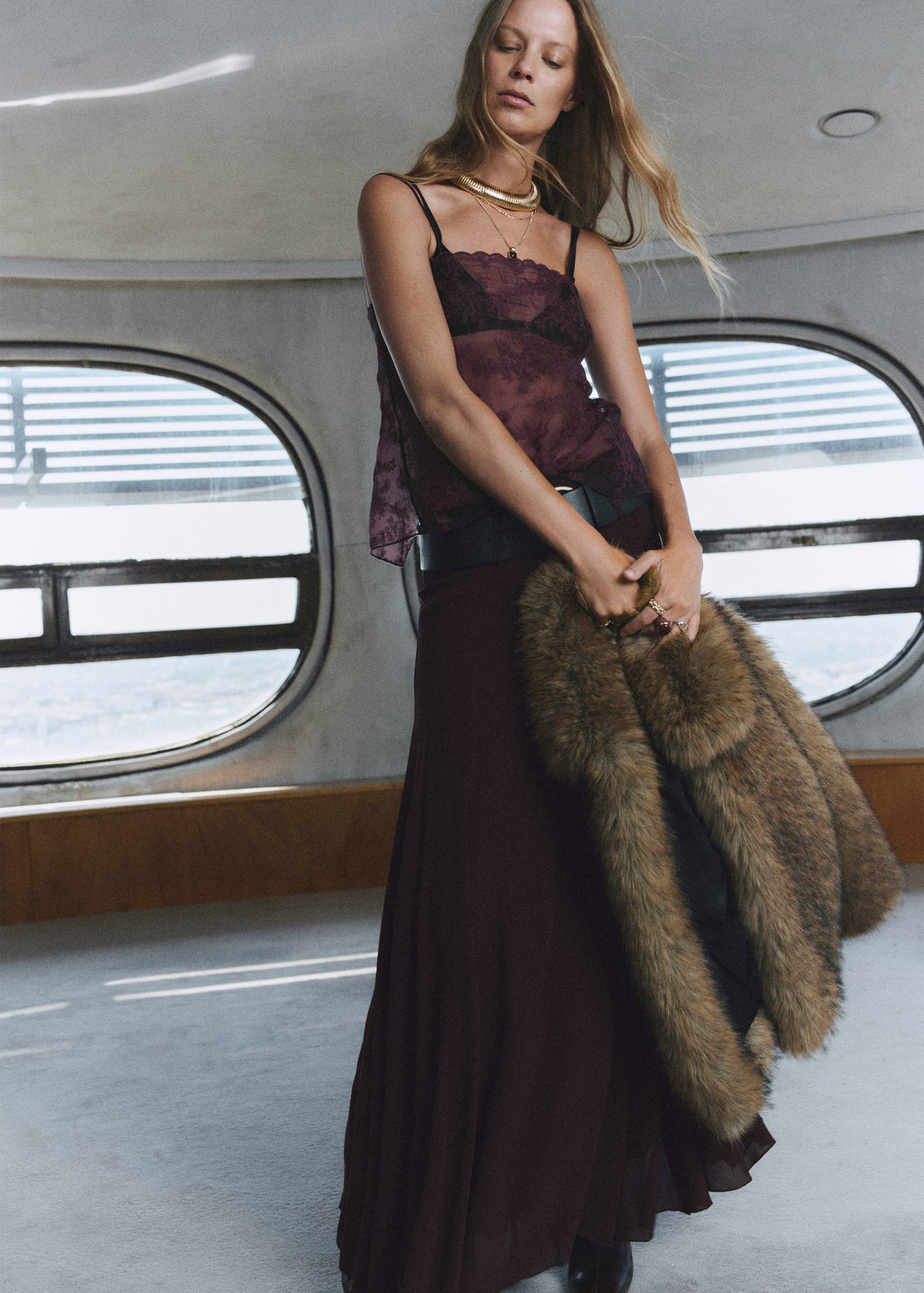 Embroidered sheer top - General plane