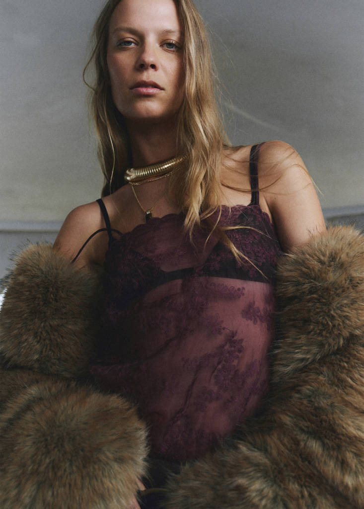 Embroidered sheer top