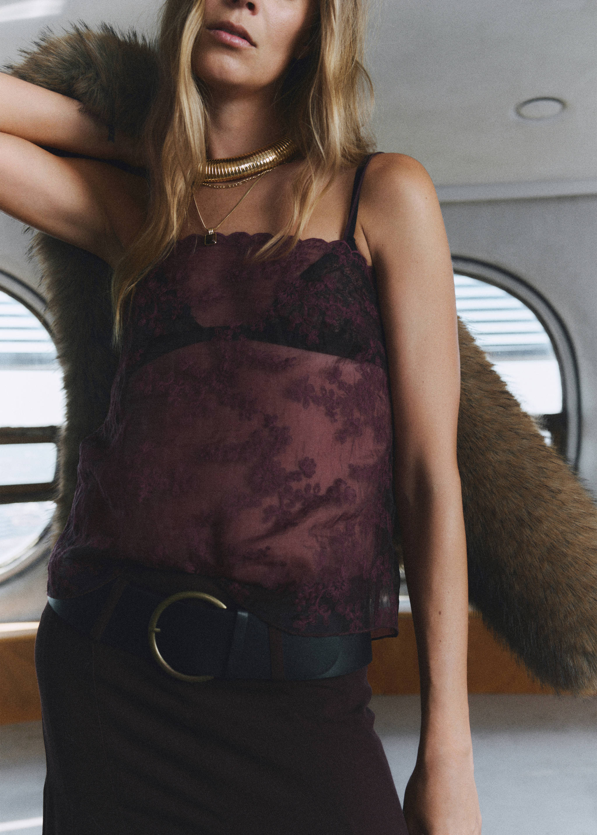 Embroidered sheer top - Details of the article 6