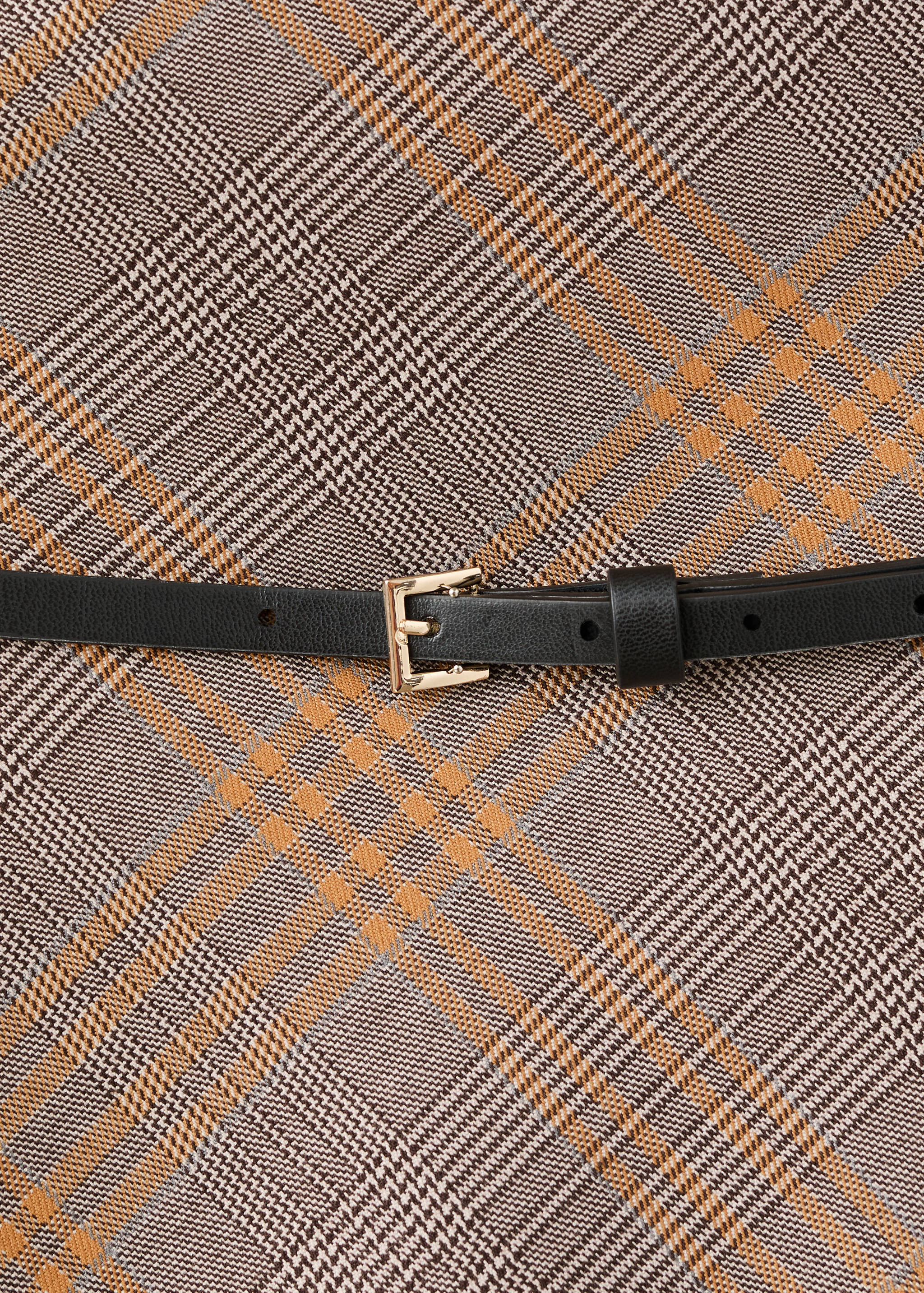Καρό φούστα με ζώνη - Λεπτομέρεια του προϊόντος 8