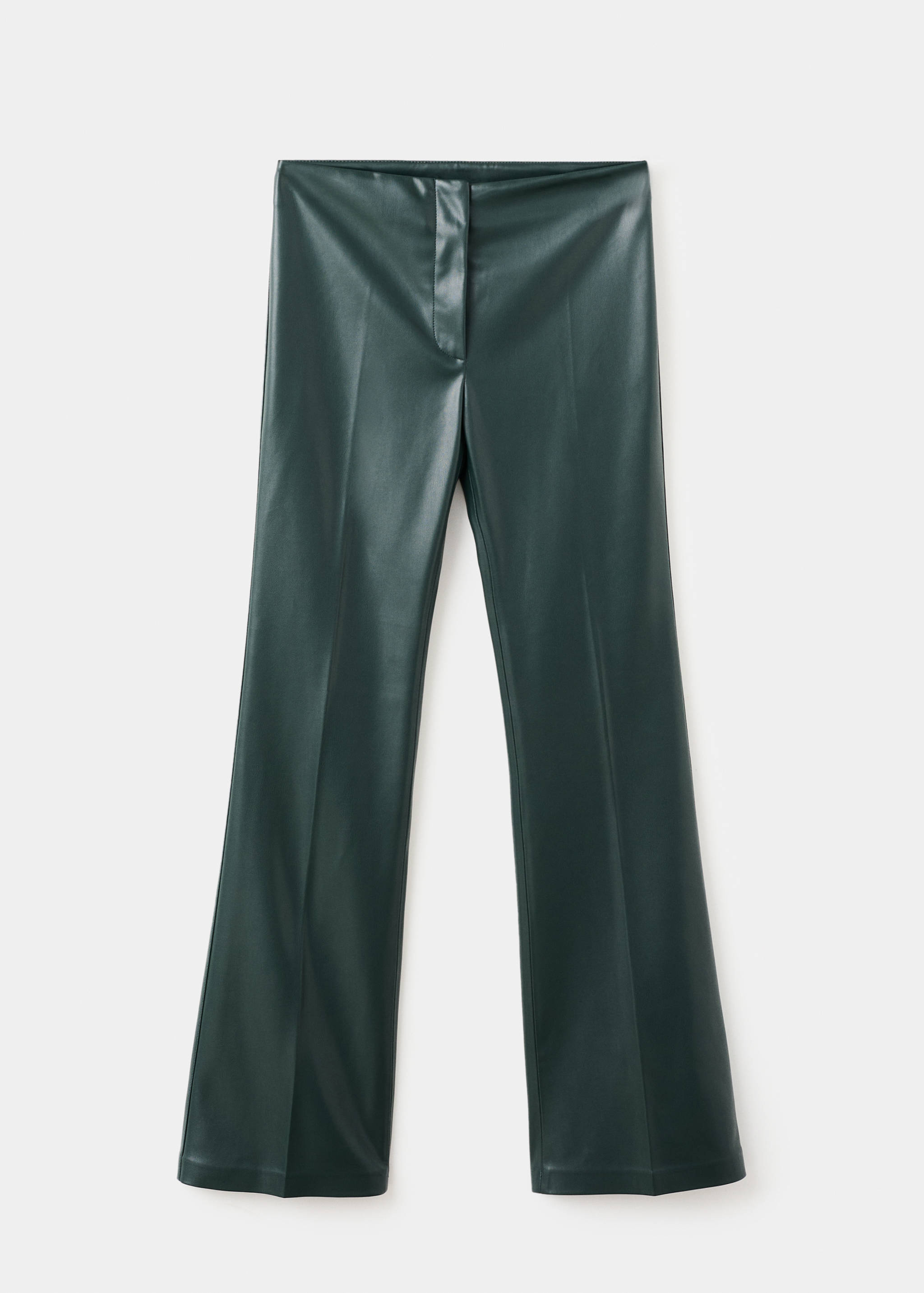 Faux-leather flared trousers - Article without model