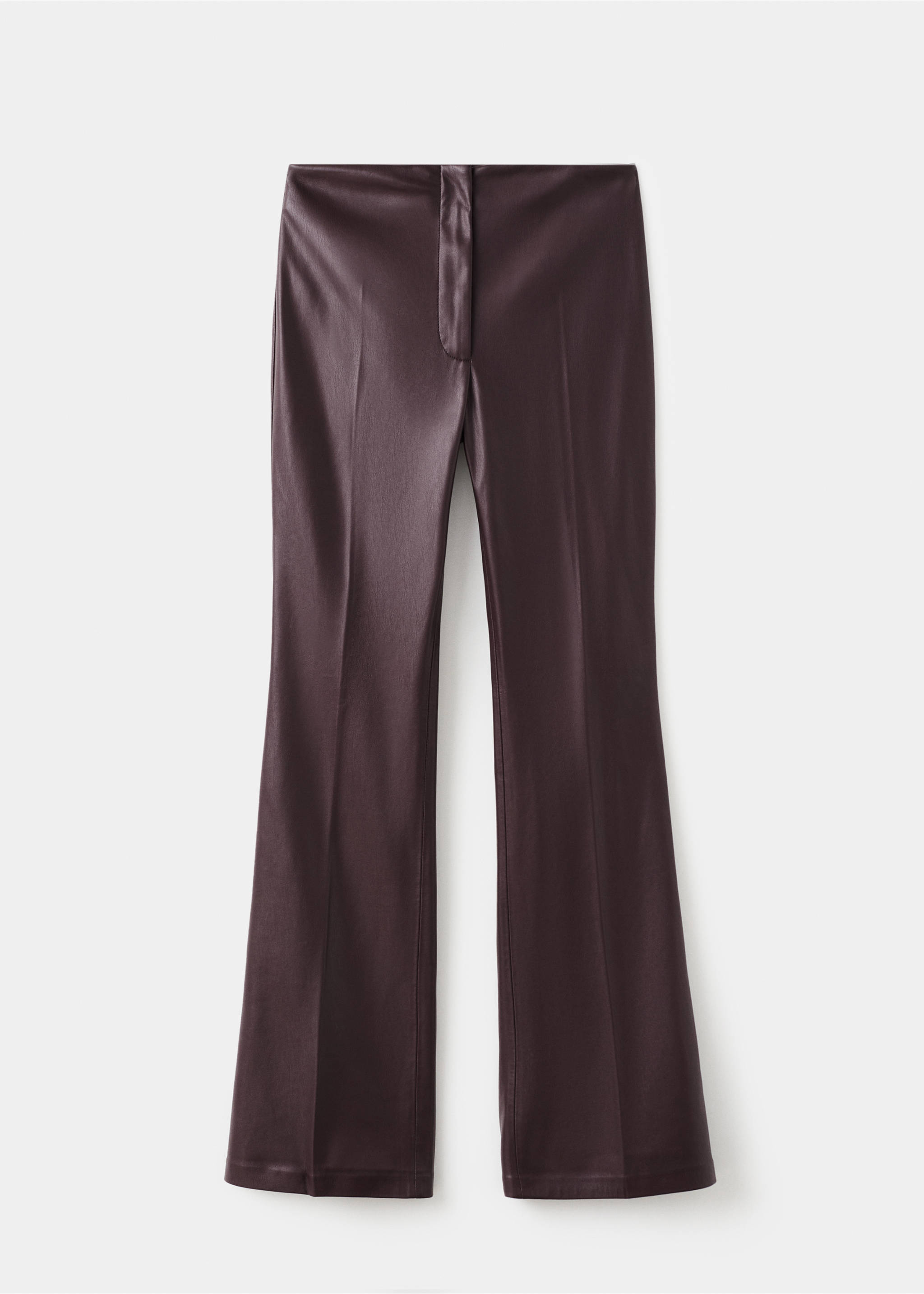 Pantalon flare cuir synthétique - Article sans modèle, Lie de vin. Ref: 17097803-00.