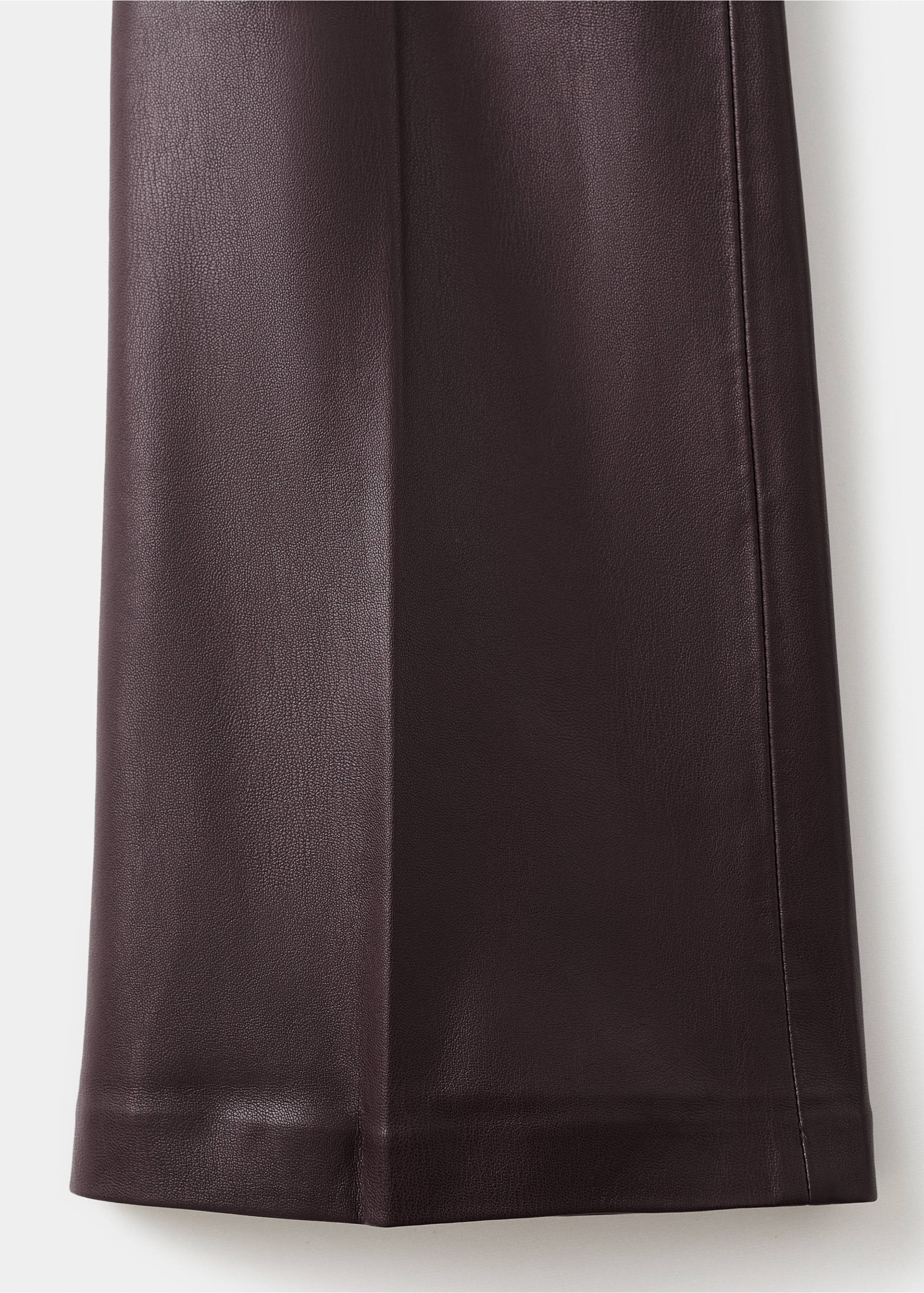 Pantalon flare cuir synthétique - Détail de l'article 0, Lie de vin. Ref: 17097803-00.