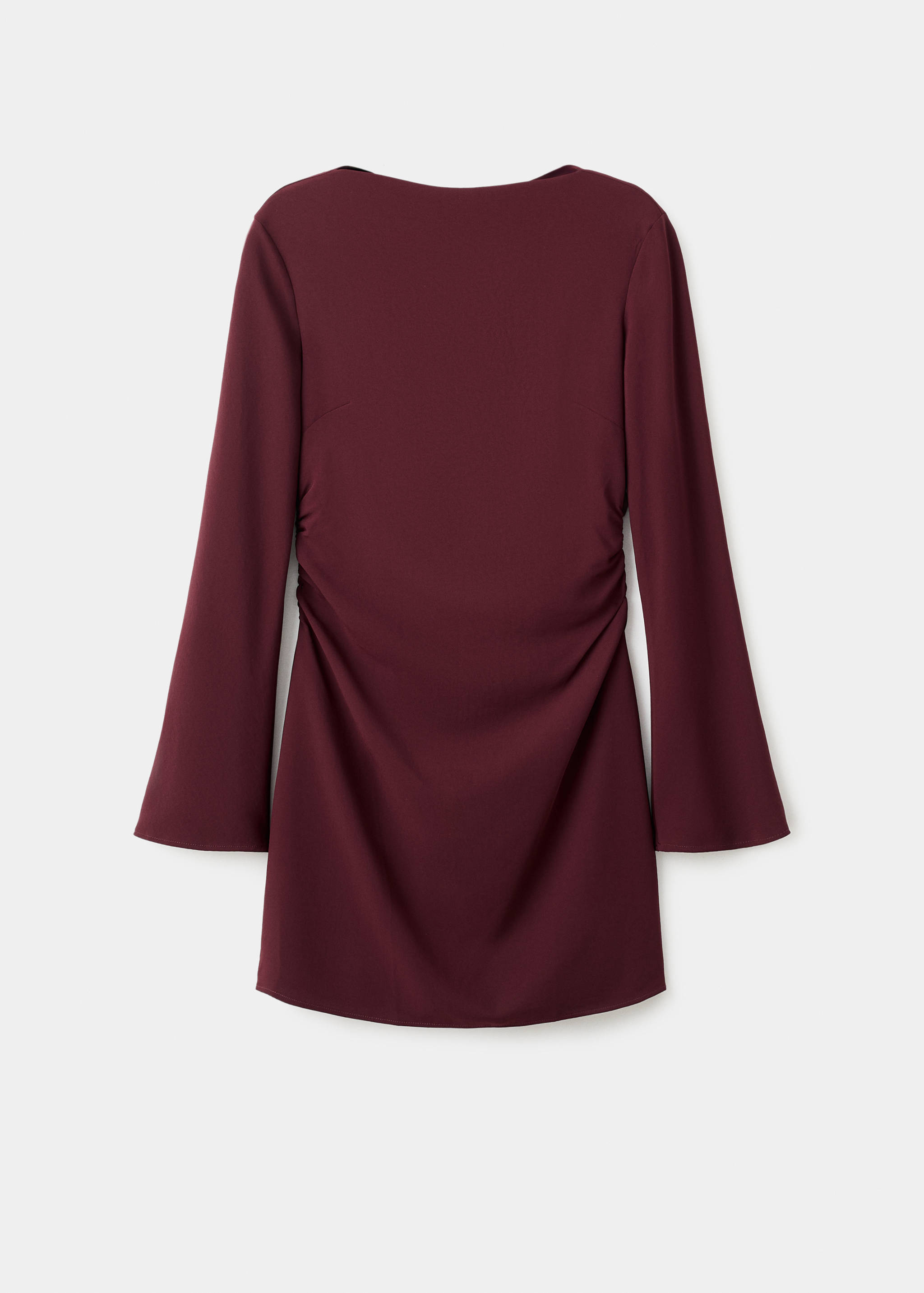 Boat-neck ruched dress - Article without model