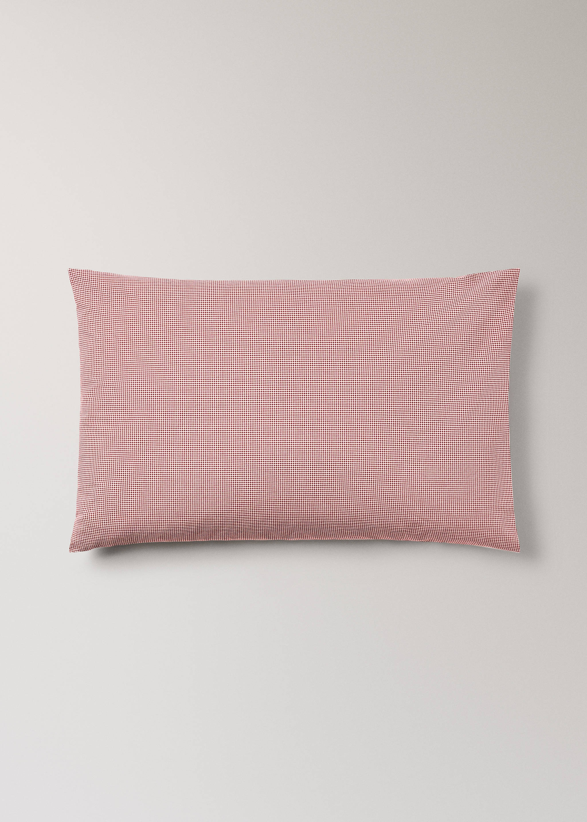 Yarn-dyed gingham-check children's pillowcase 50x75 cm - Article without model