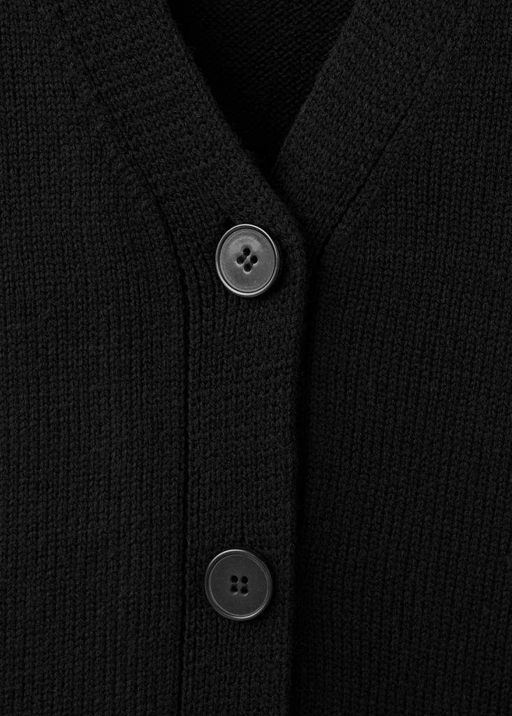 Oversized V-neck cardigan — Black