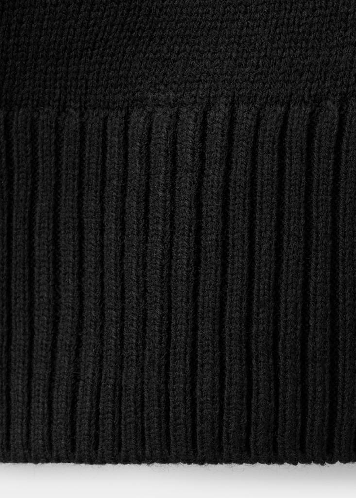 Oversized V-neck cardigan — Black