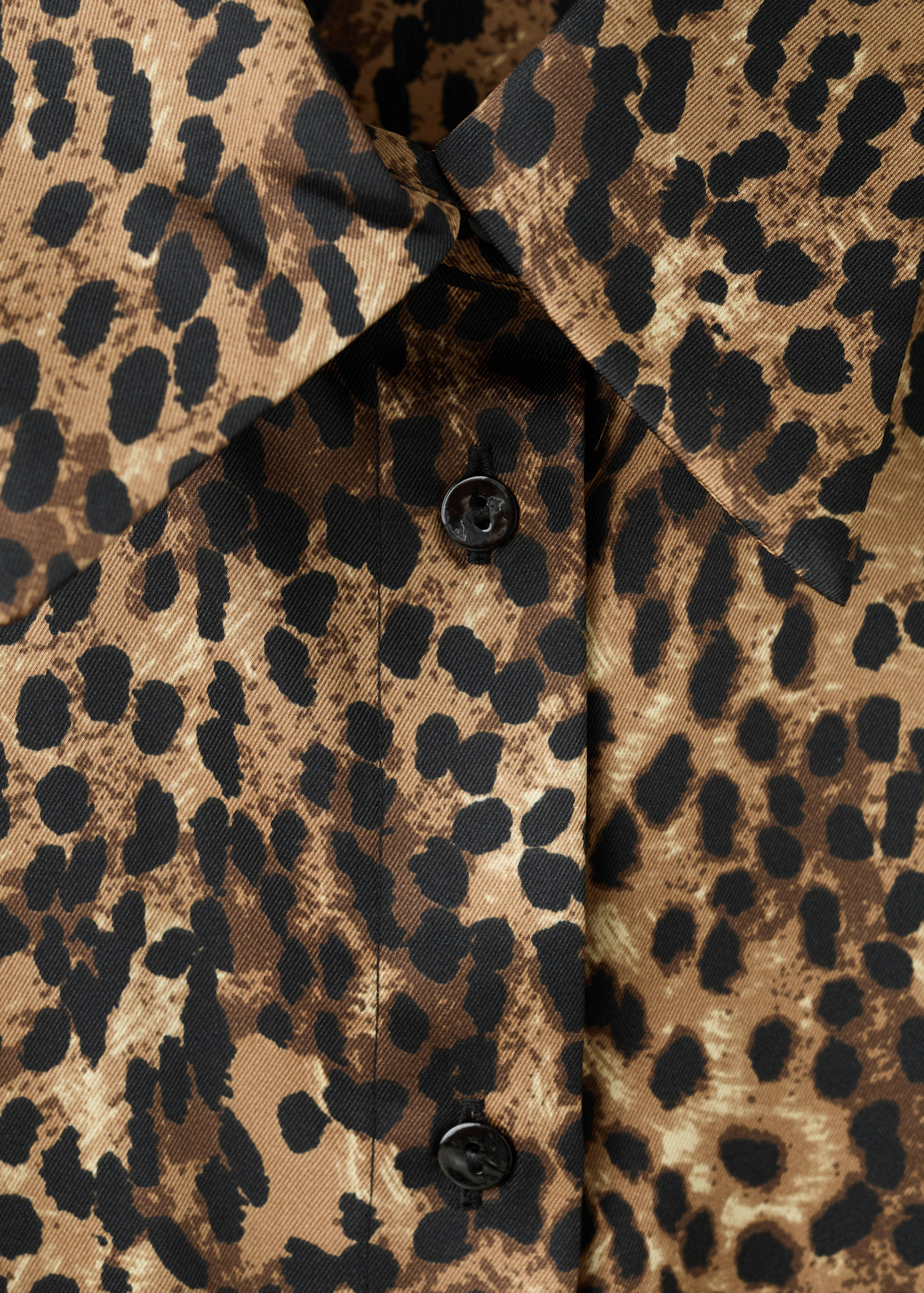 Leopard-print satin shirt - Details of the article 0