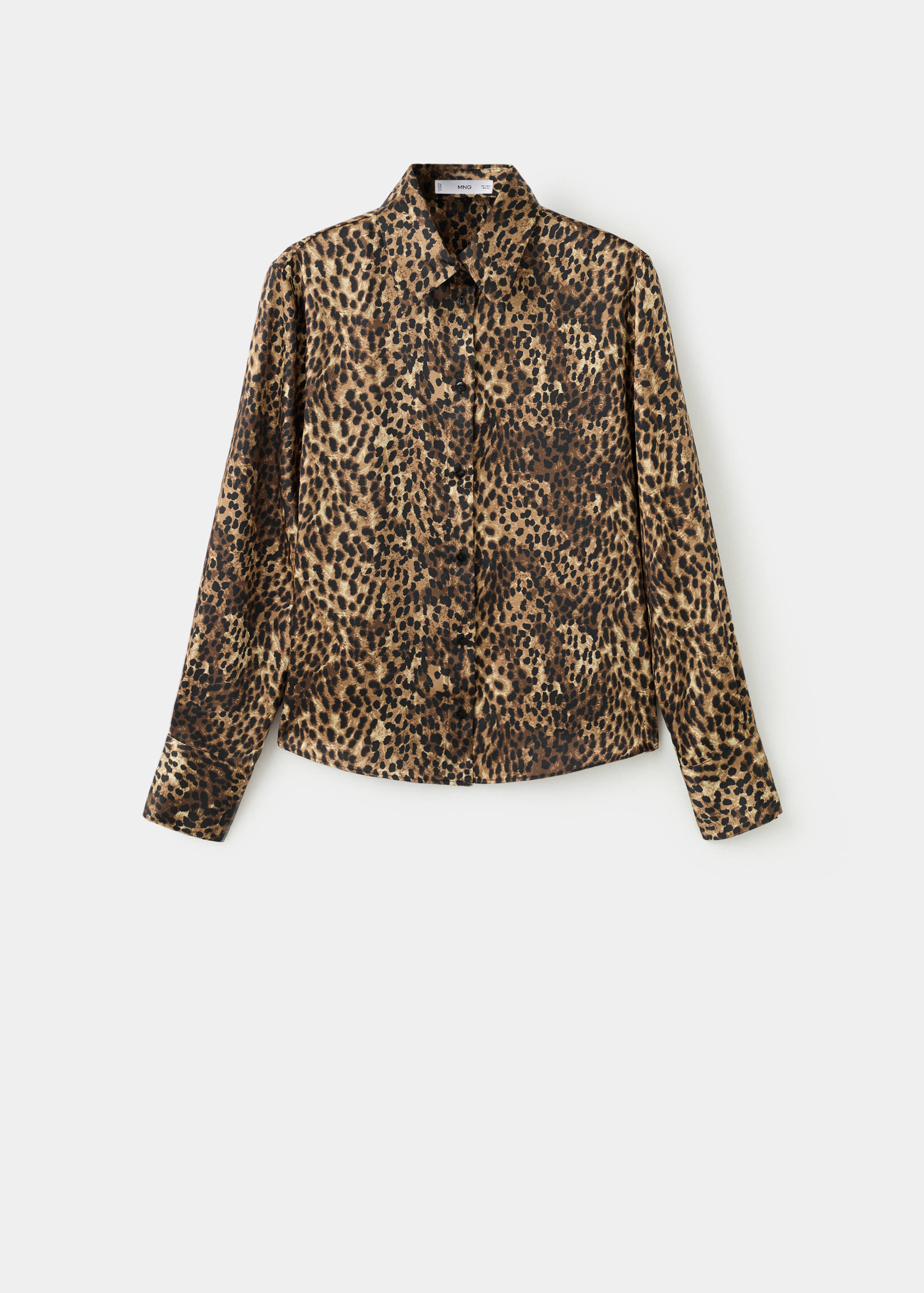 Leopard-print satin shirt - Article without model