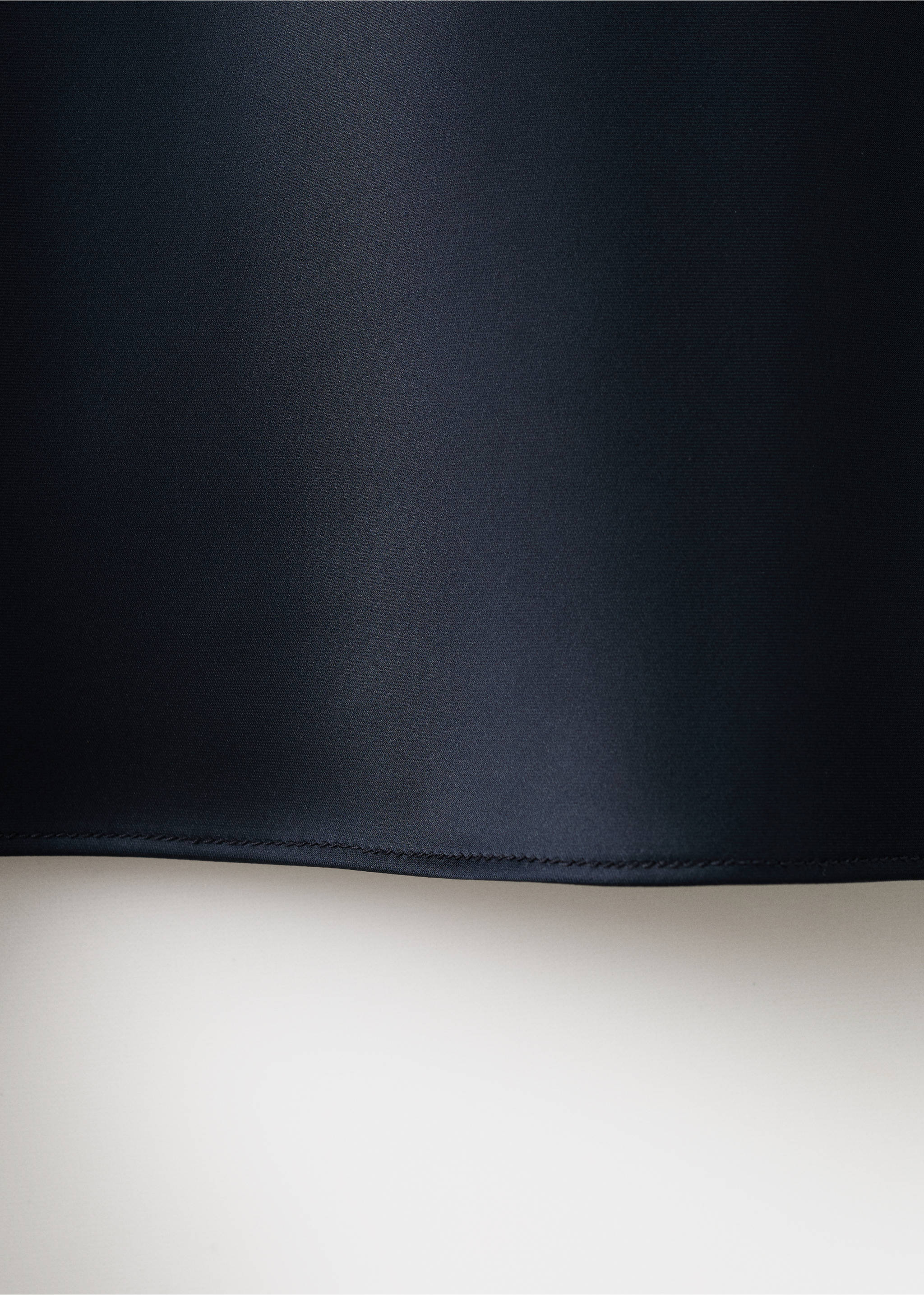 Satin long skirt - Details of the article 0, Navy. Ref: 17097817-00.