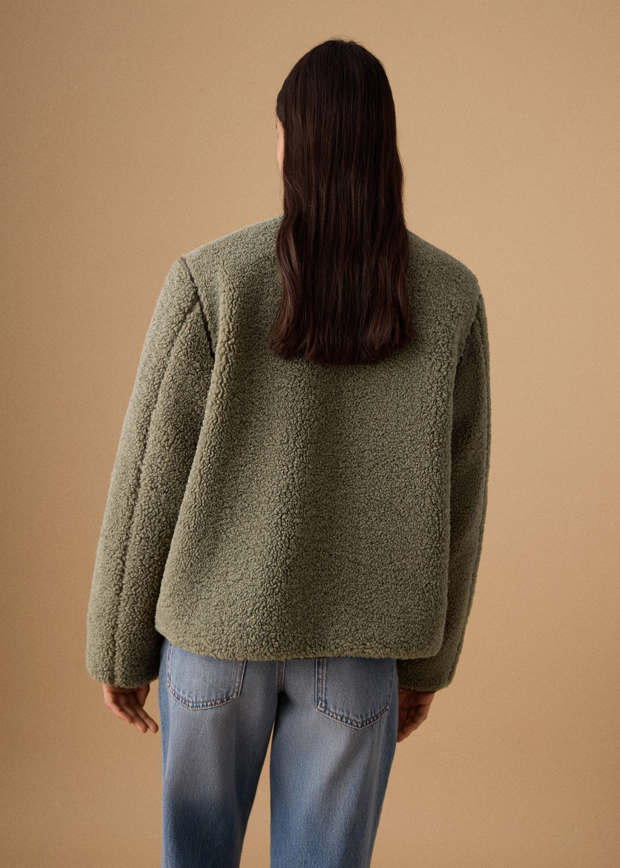 Shearling-effect jacket - Reverse of the article