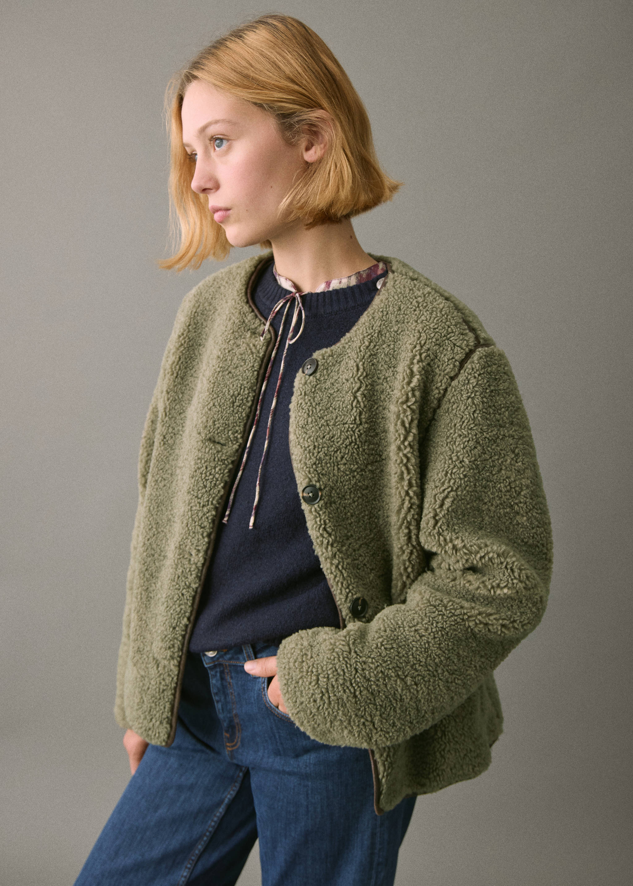 Shearling-effect jacket - Details of the article 2