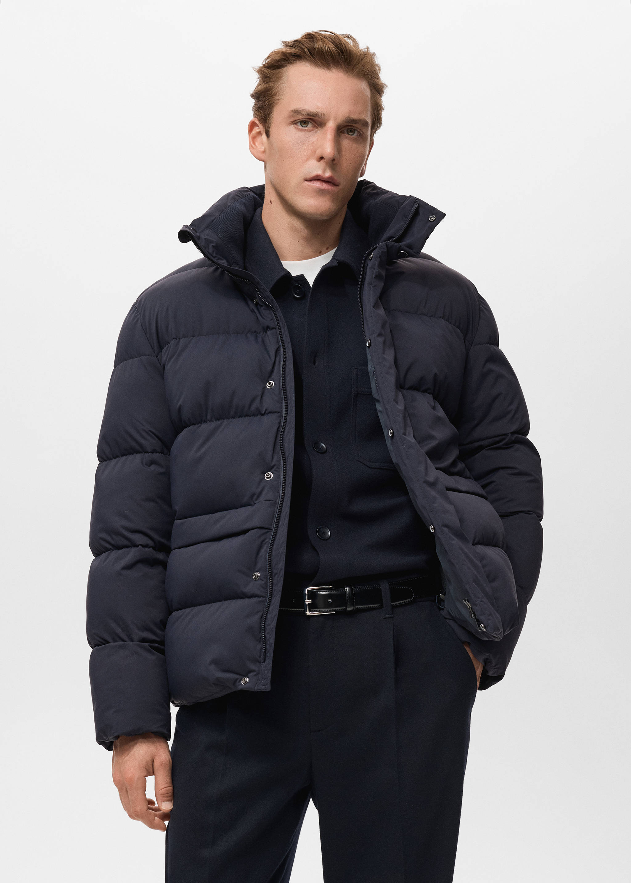 Anorak court matelassé déperlant - Plan moyen