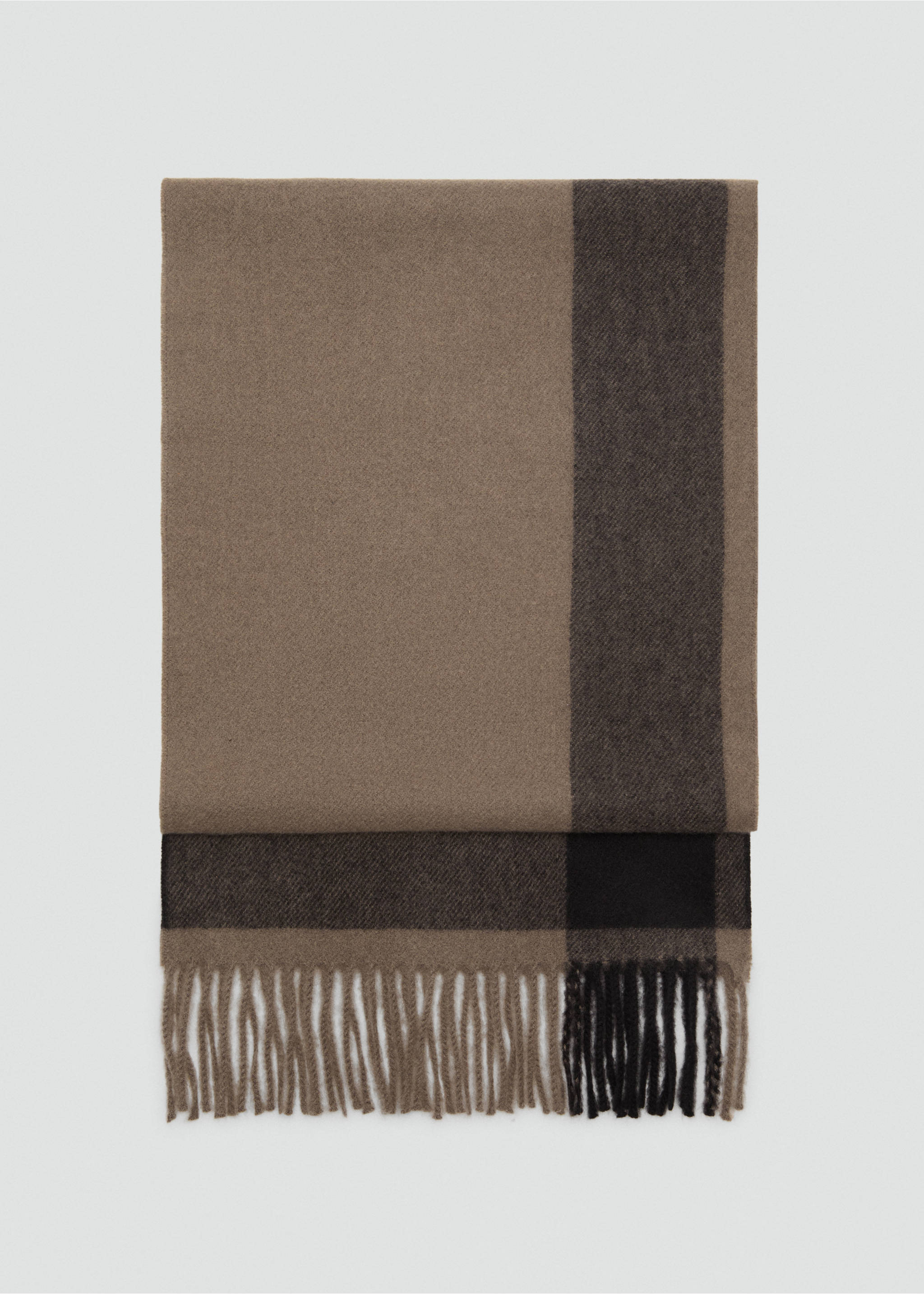 Scarf with striped design - Article without model, Beige. Ref: 17097884-00.