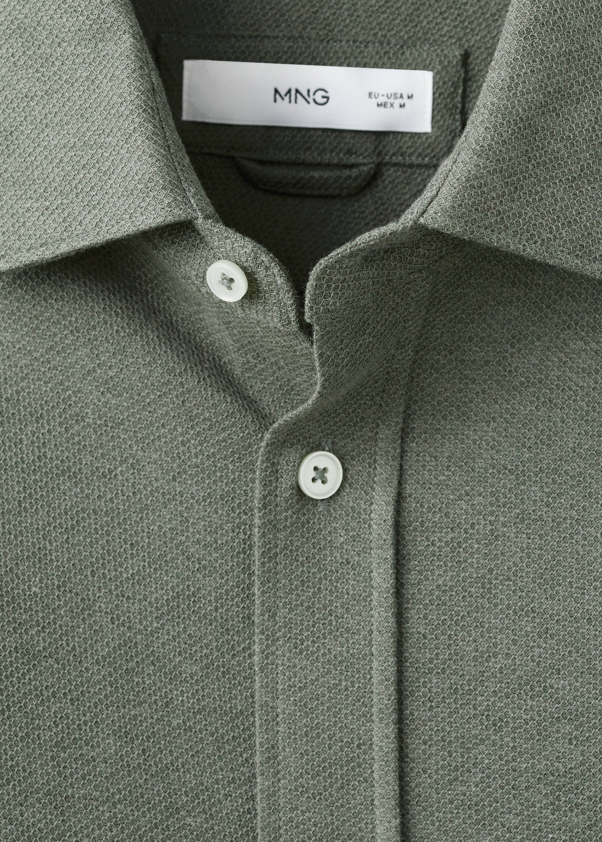 100%棉质修身衬衫 - null