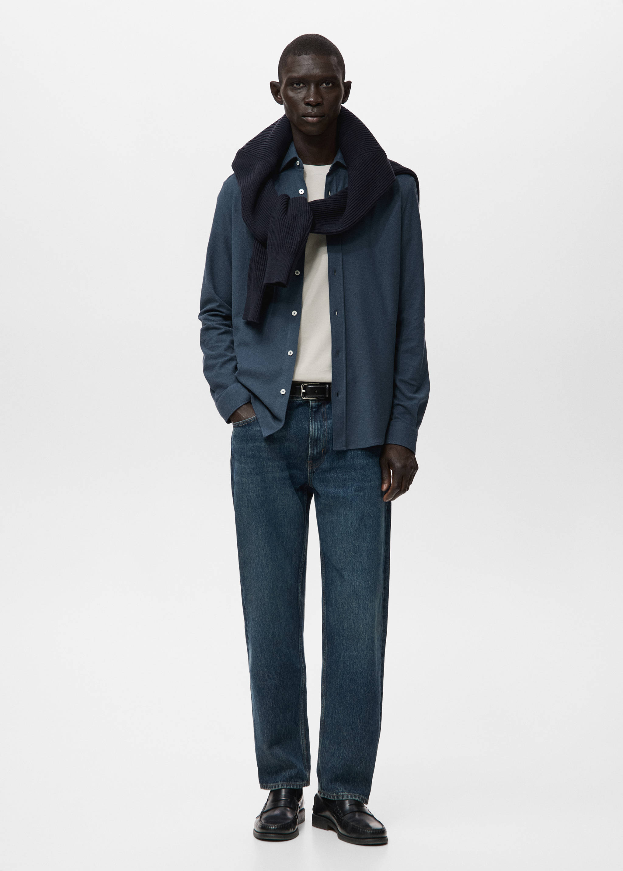 Рубашка приталенного кроя из 100% хлопка - Общий план