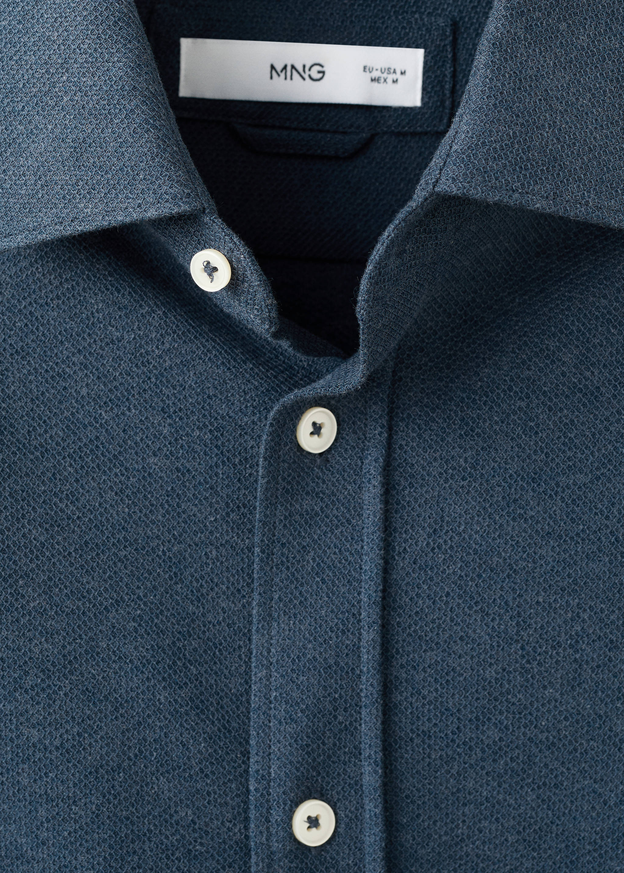 Рубашка приталенного кроя из 100% хлопка - Деталь изделия 8