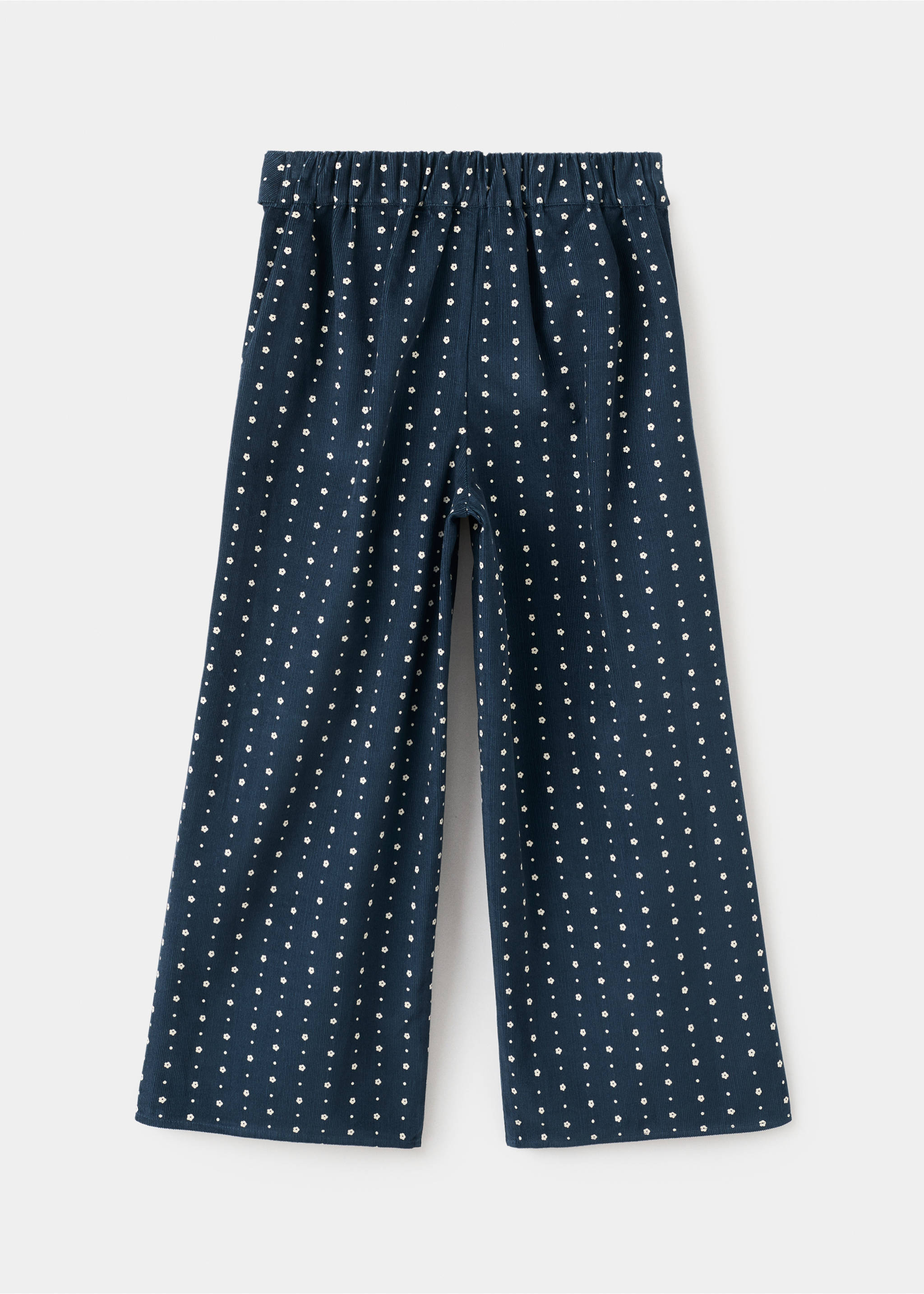 Pantalón micropana flores - Reverso del artículo, Azul marino. Ref: 17097887-00.
